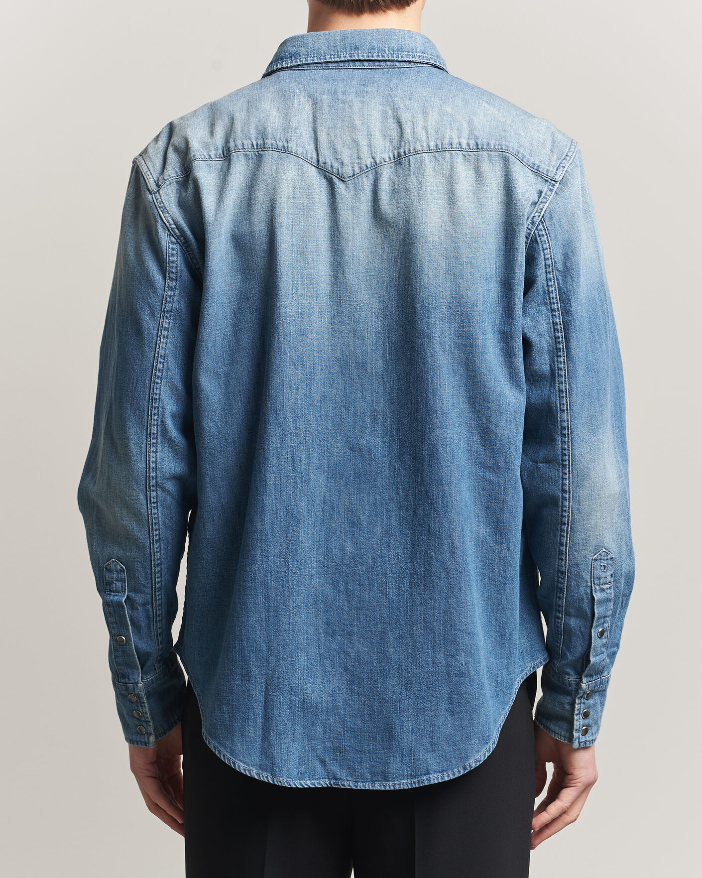 Hombres | Camisas | Dondup | Regular Fit Denim Shirt Medium Blue