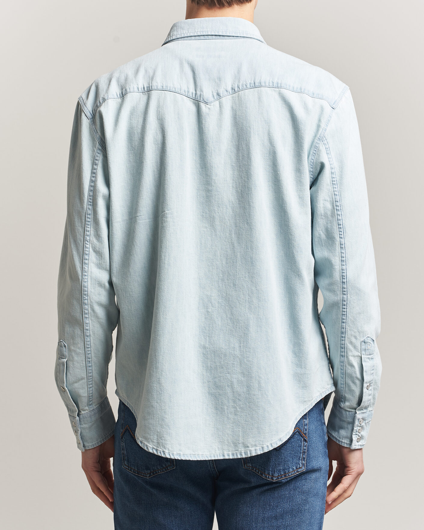 Hombres | Camisas | Dondup | Regular Fit Denim Shirt Light Blue