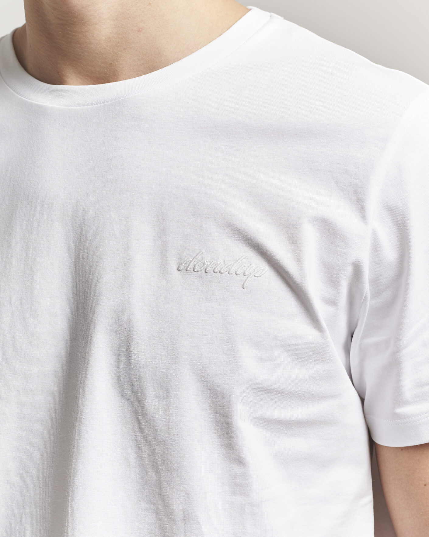 Hombres | Camisetas | Dondup | Logo Crew Neck T-Shirt White