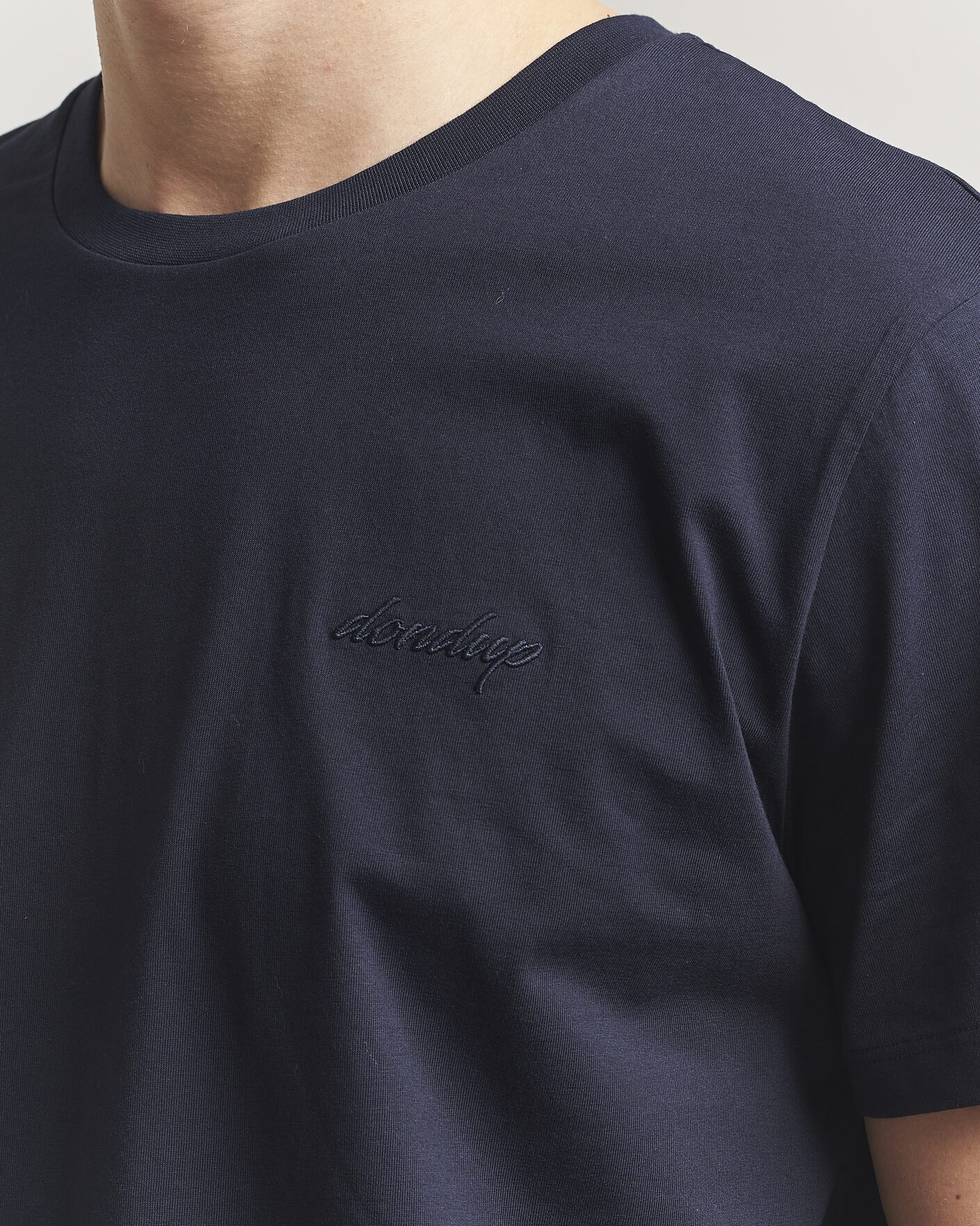 Hombres | Camisetas | Dondup | Logo Crew Neck T-Shirt Navy