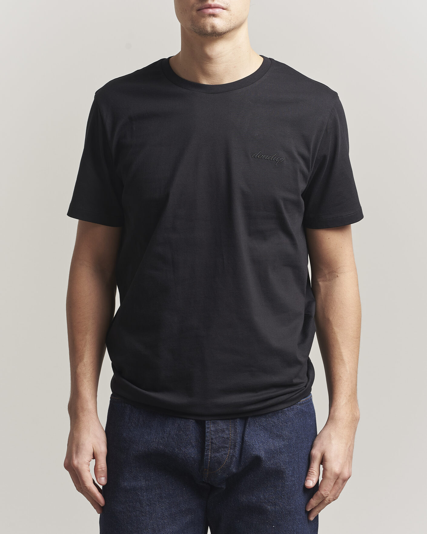 Hombres | Camisetas | Dondup | Logo Crew Neck T-Shirt Black