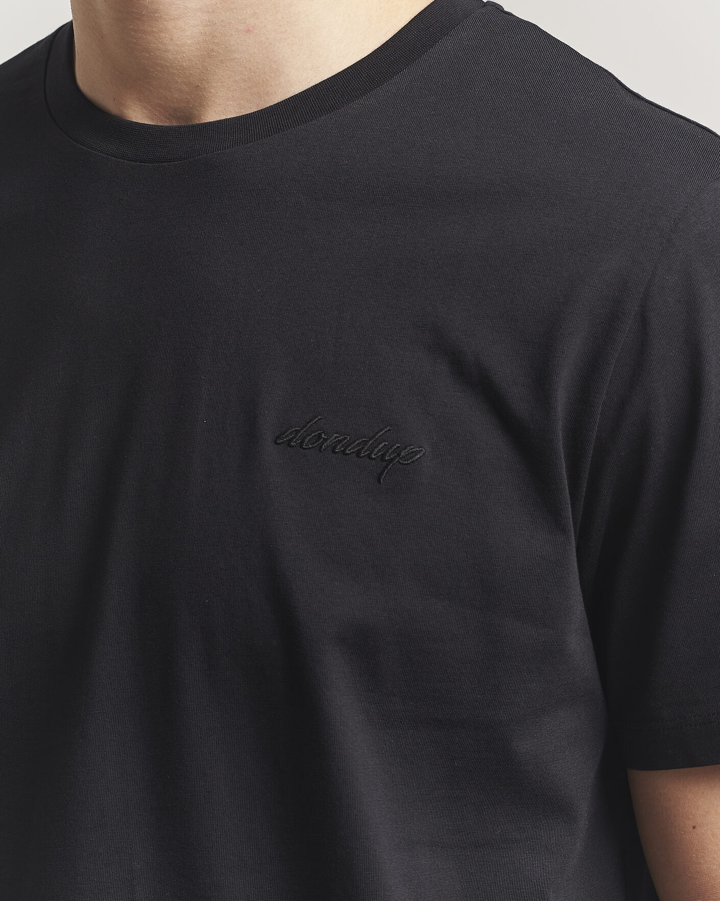 Hombres | Camisetas | Dondup | Logo Crew Neck T-Shirt Black