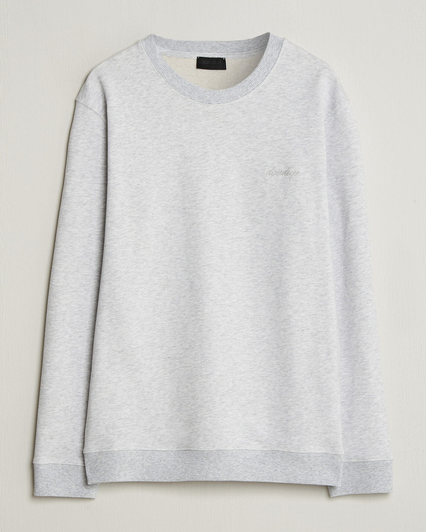 Hombres | Jerséis y prendas de punto | Dondup | Logo Crew Neck Sweatshirt Light Grey Melange