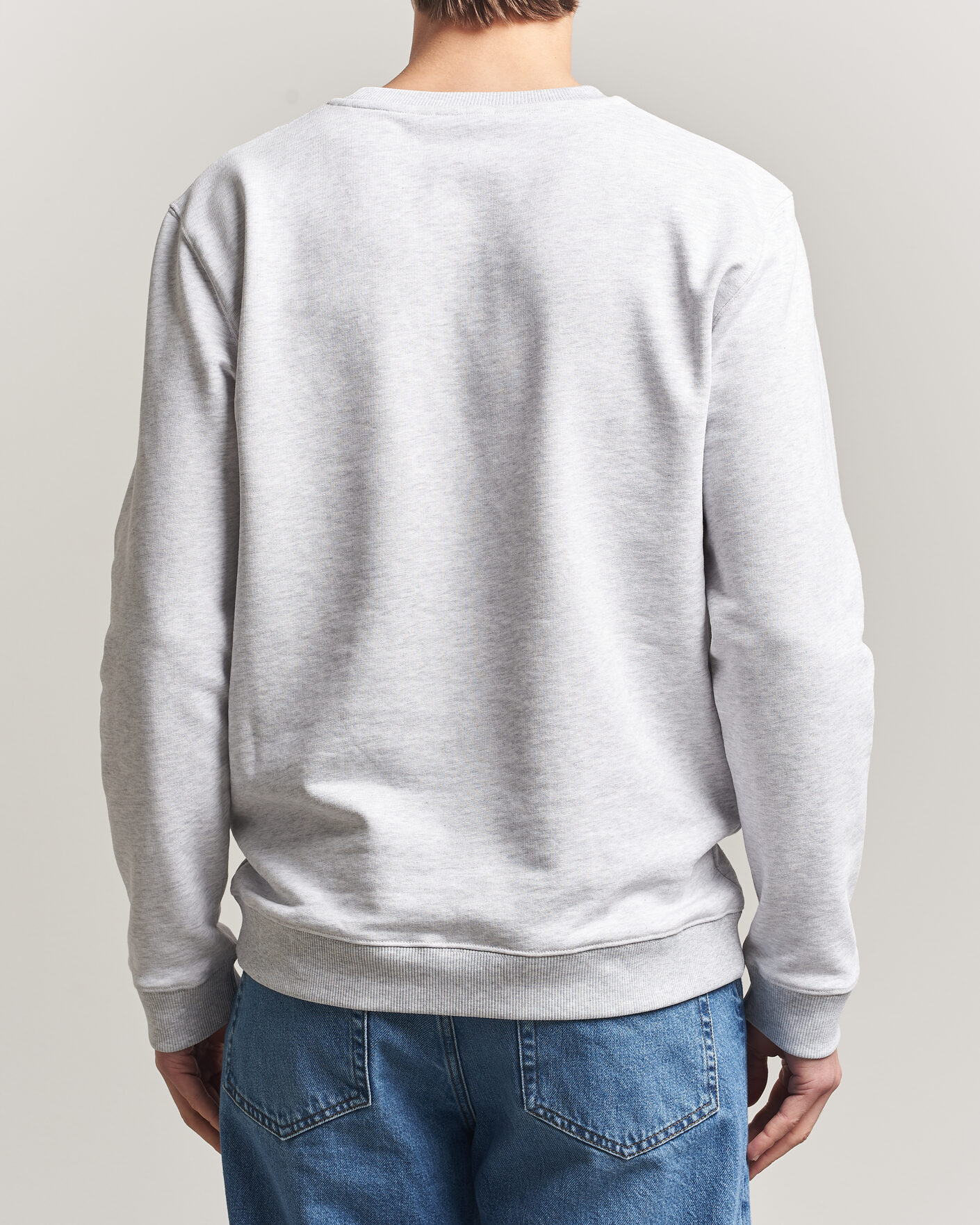 Hombres | Jerséis y prendas de punto | Dondup | Logo Crew Neck Sweatshirt Light Grey Melange