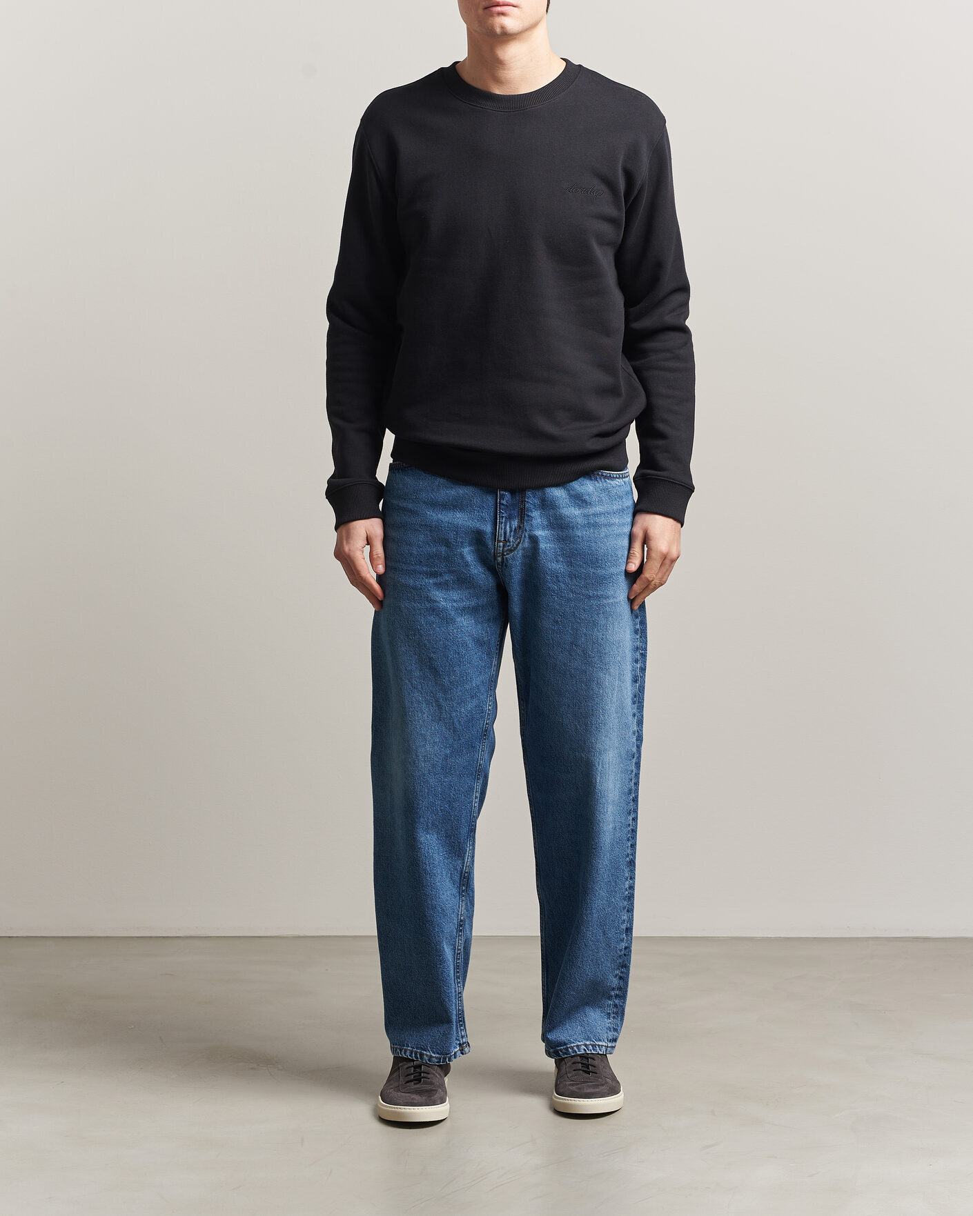 Hombres | Jerséis y prendas de punto | Dondup | Logo Crew Neck Sweatshirt Black