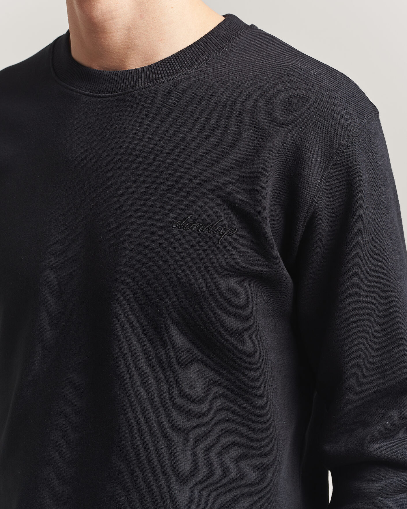 Hombres | Jerséis y prendas de punto | Dondup | Logo Crew Neck Sweatshirt Black