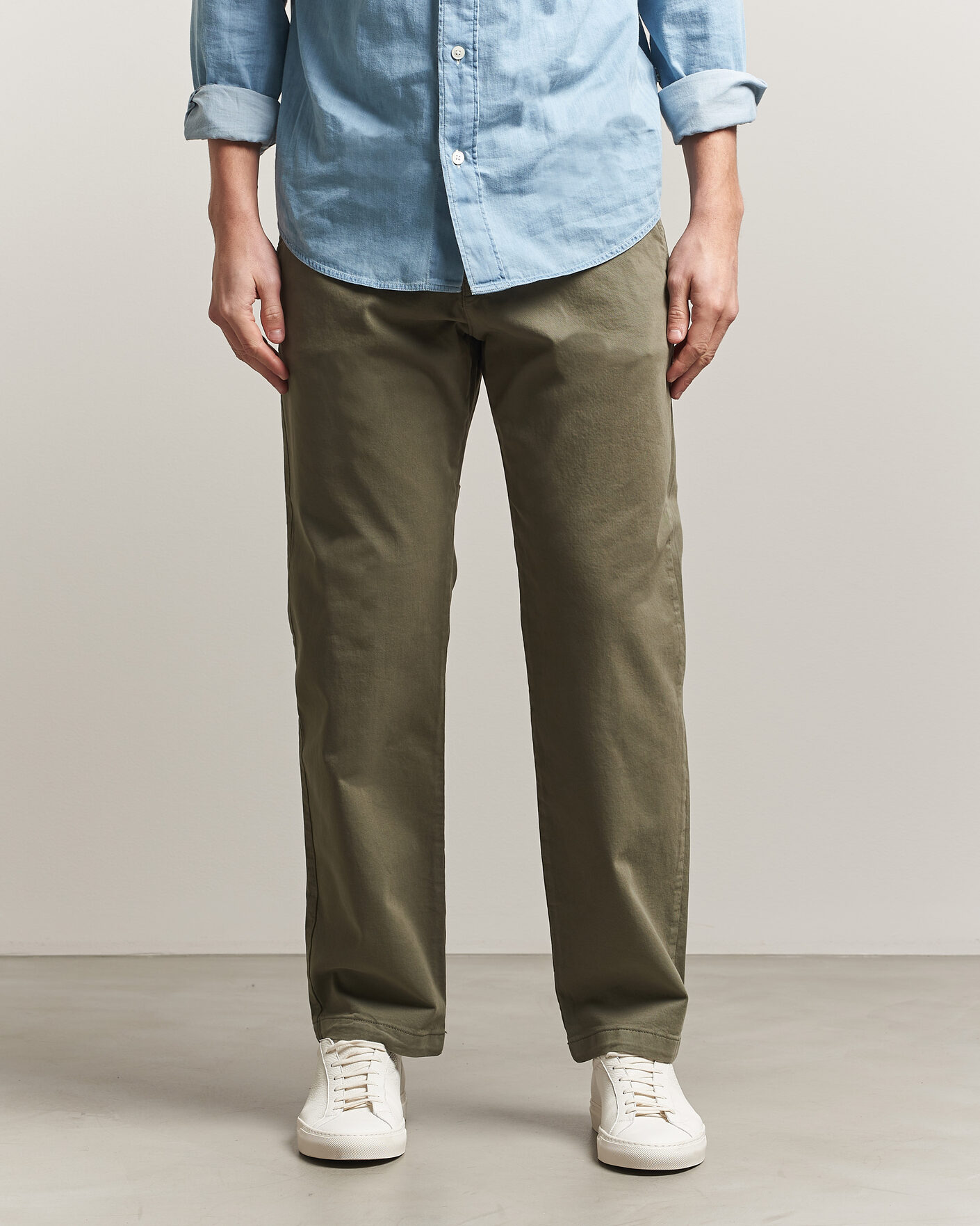 Hombres | Pantalones | NN07 | Aden Regular Fit Chinos Capers Green