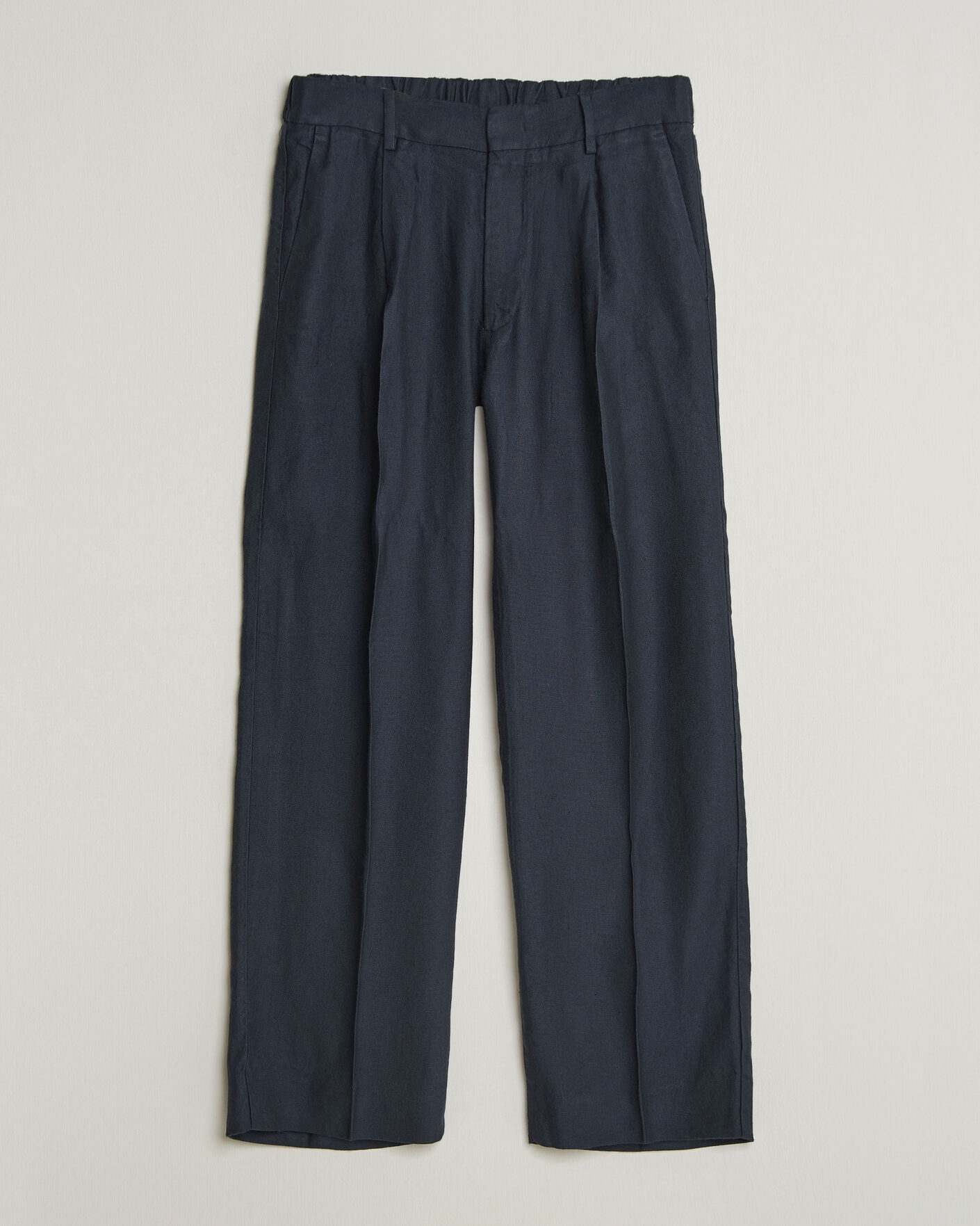 Hombres | Pantalones | NN07 | Kay Linen/Viscose Drawstring Trousers Deep Navy