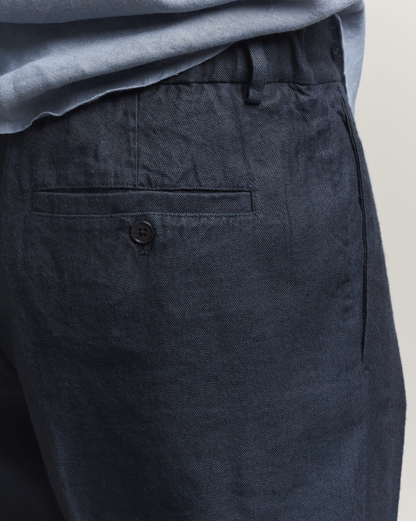 Hombres | Pantalones | NN07 | Kay Linen/Viscose Drawstring Trousers Deep Navy