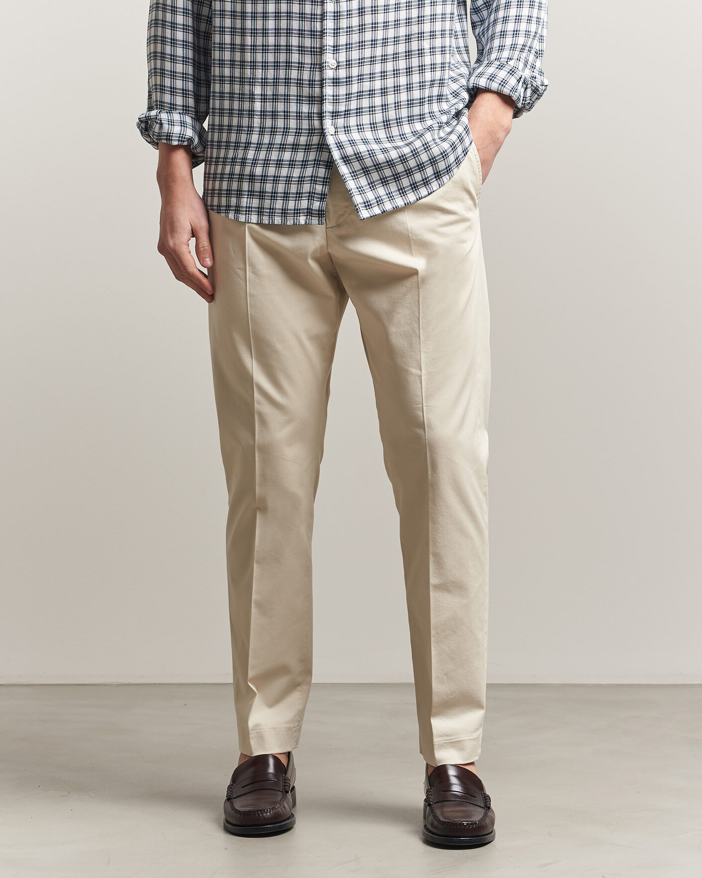 Hombres | Pantalones | NN07 | Bill Pleated Trousers Ivory