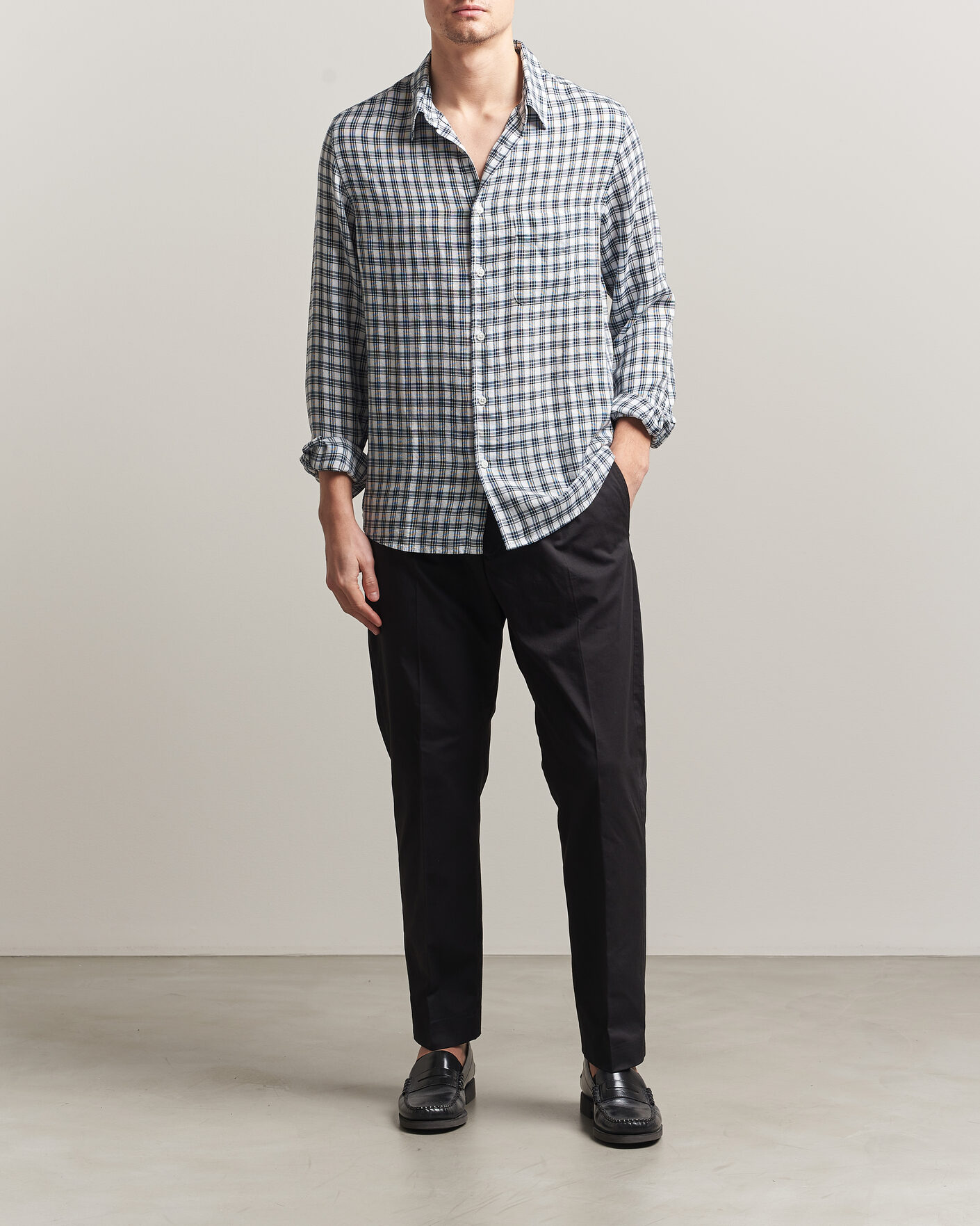 Hombres | Pantalones | NN07 | Bill Pleated Trousers Black