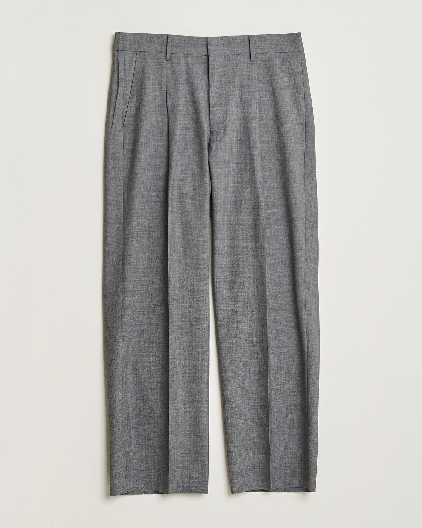 Hombres | Pantalones | NN07 | Kay Summer Wool Drawstring Trousers Light Grey Melange
