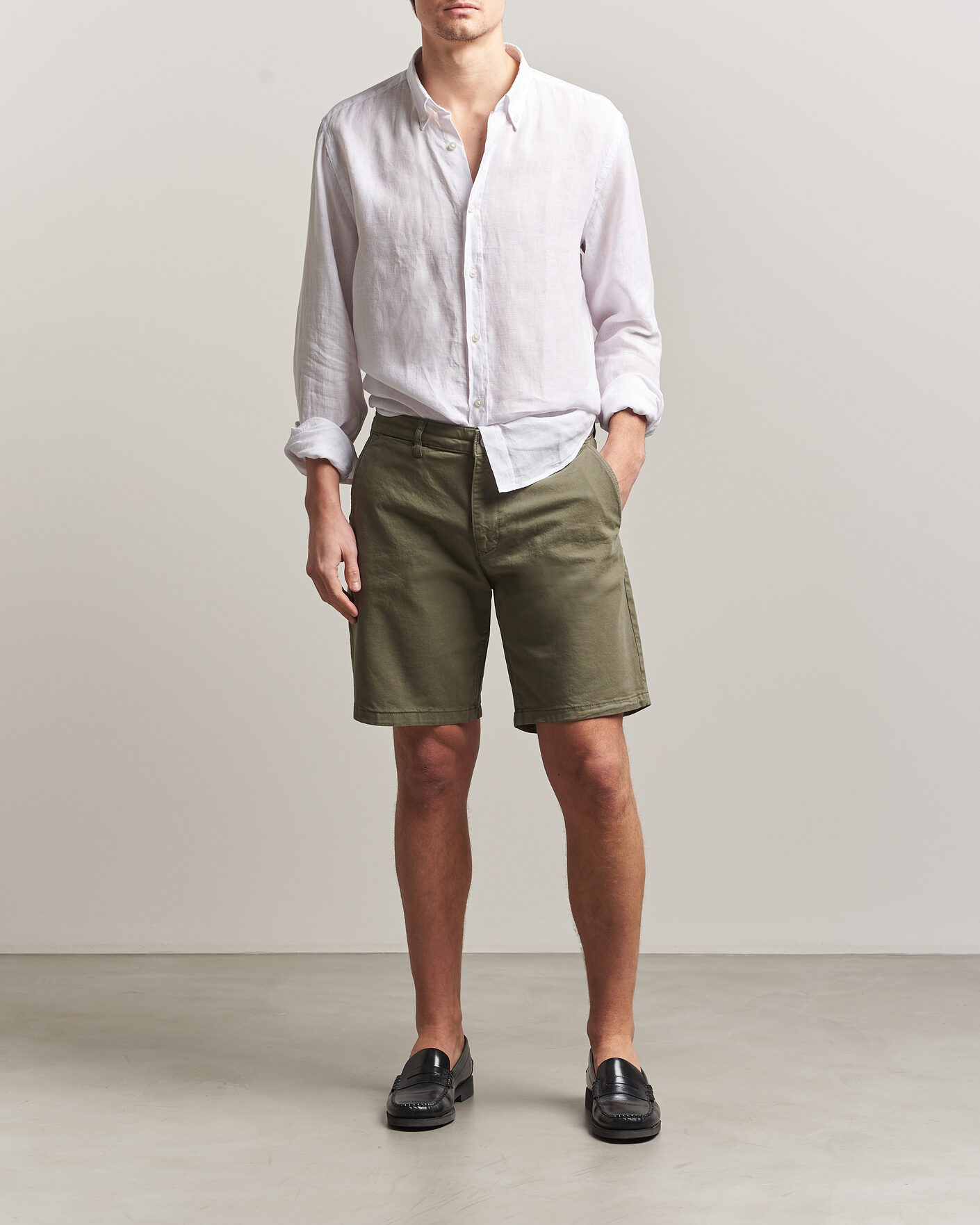 Hombres | Pantalones cortos | NN07 | Aden Regular Fit Chino Shorts Capers Green
