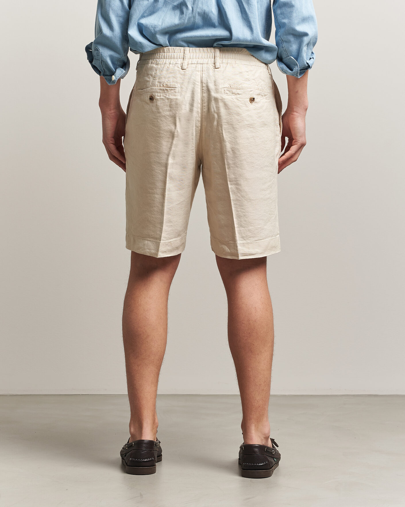 Hombres | Pantalones cortos | NN07 | Billie Linen/Viscose Drawstring Shorts Ivory