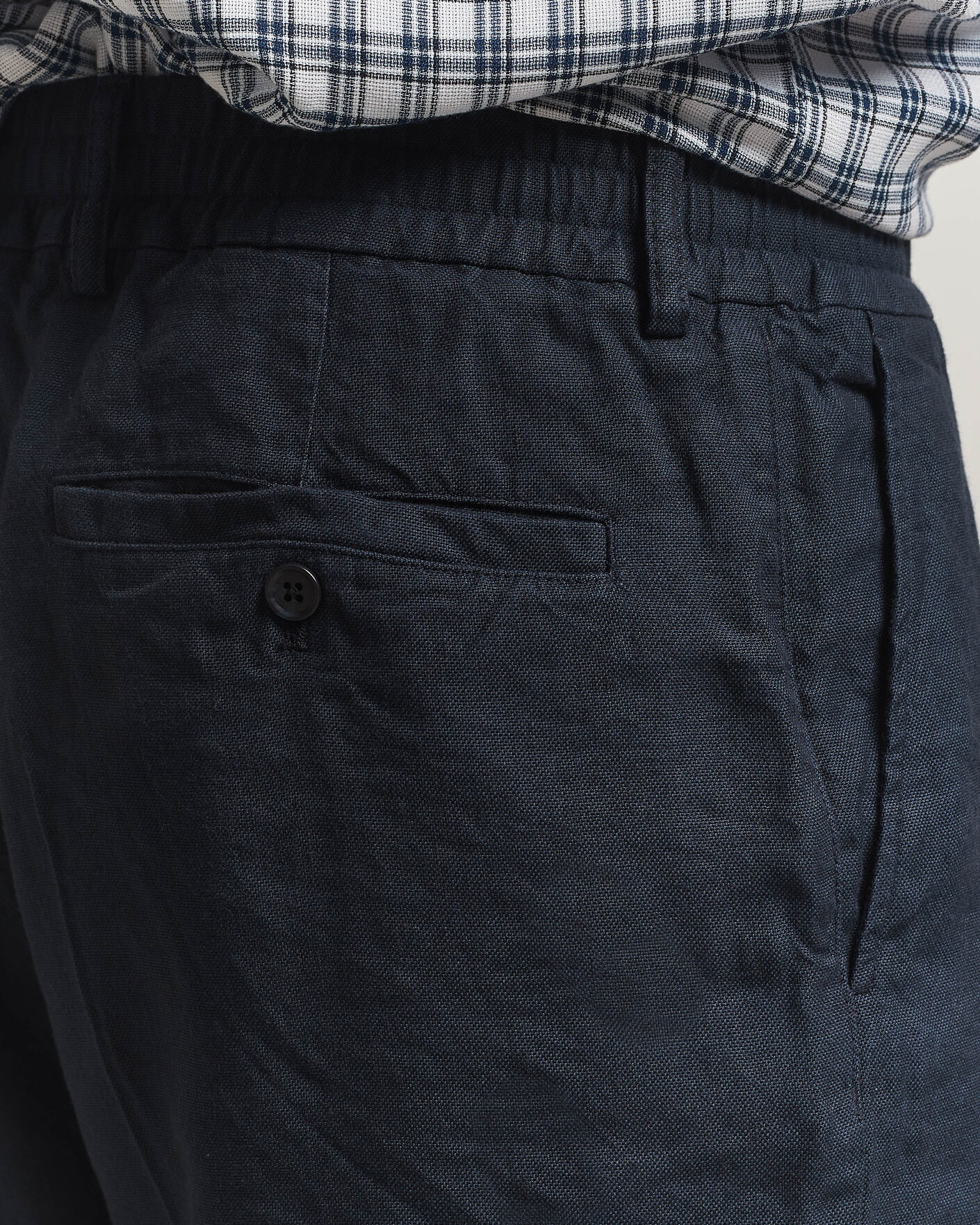 Hombres | Pantalones cortos | NN07 | Billie Linen/Viscose Drawstring Shorts Deep Navy