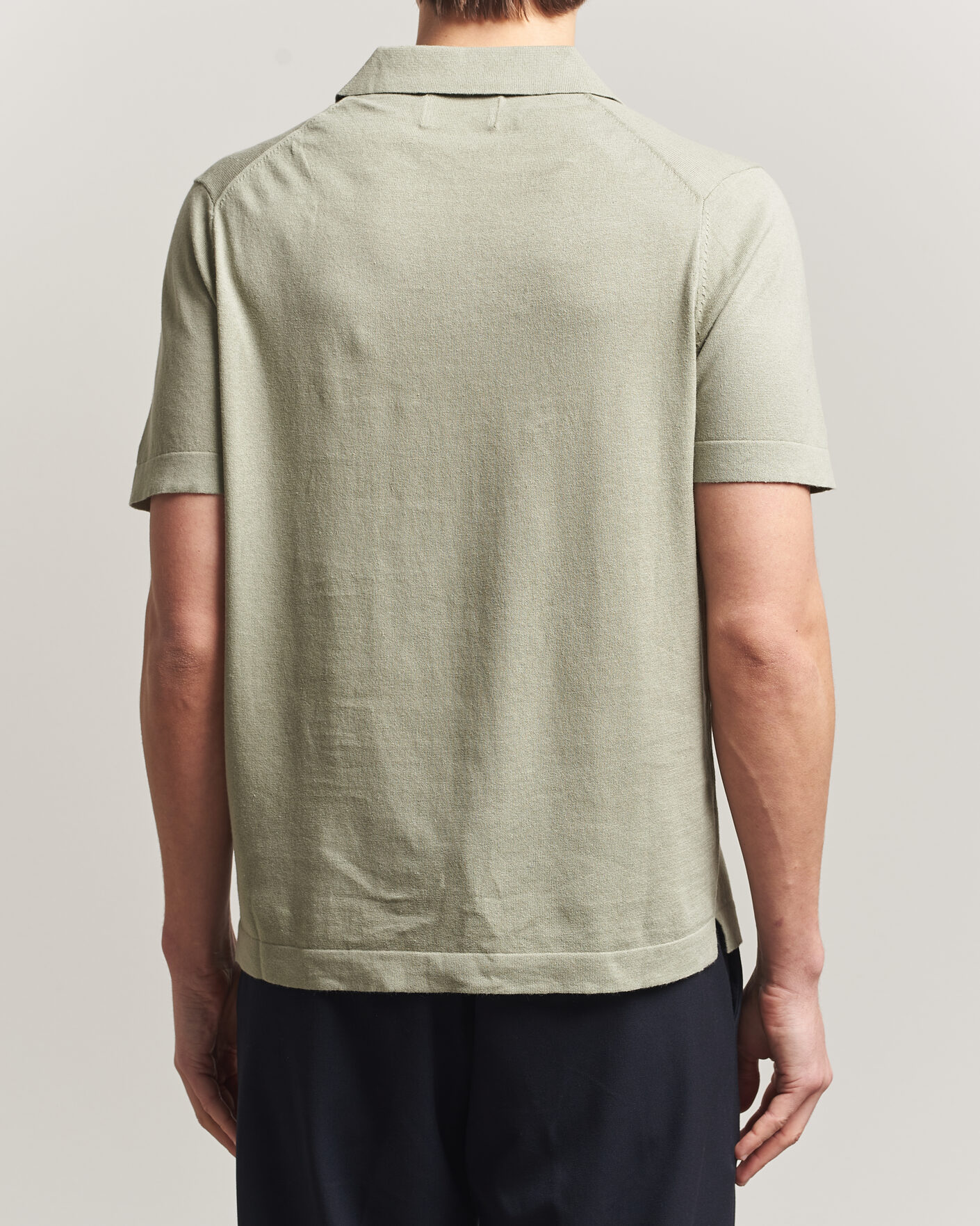Hombres | Polos | NN07 | Ryan Cotton/Linen Polo Sage Green