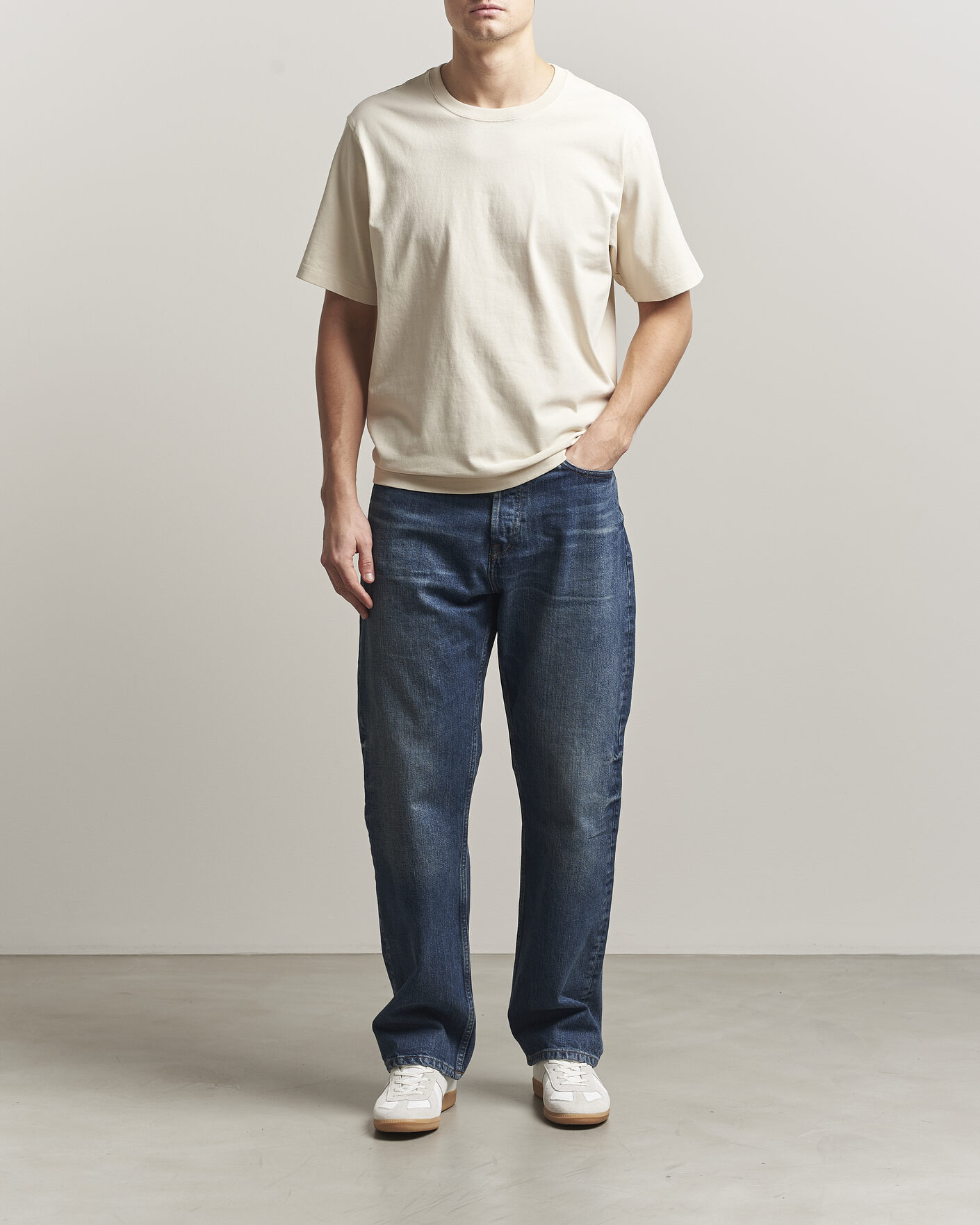 Hombres | Camisetas | NN07 | Jett Washed Printed Crew Neck T-Shirt Ivory