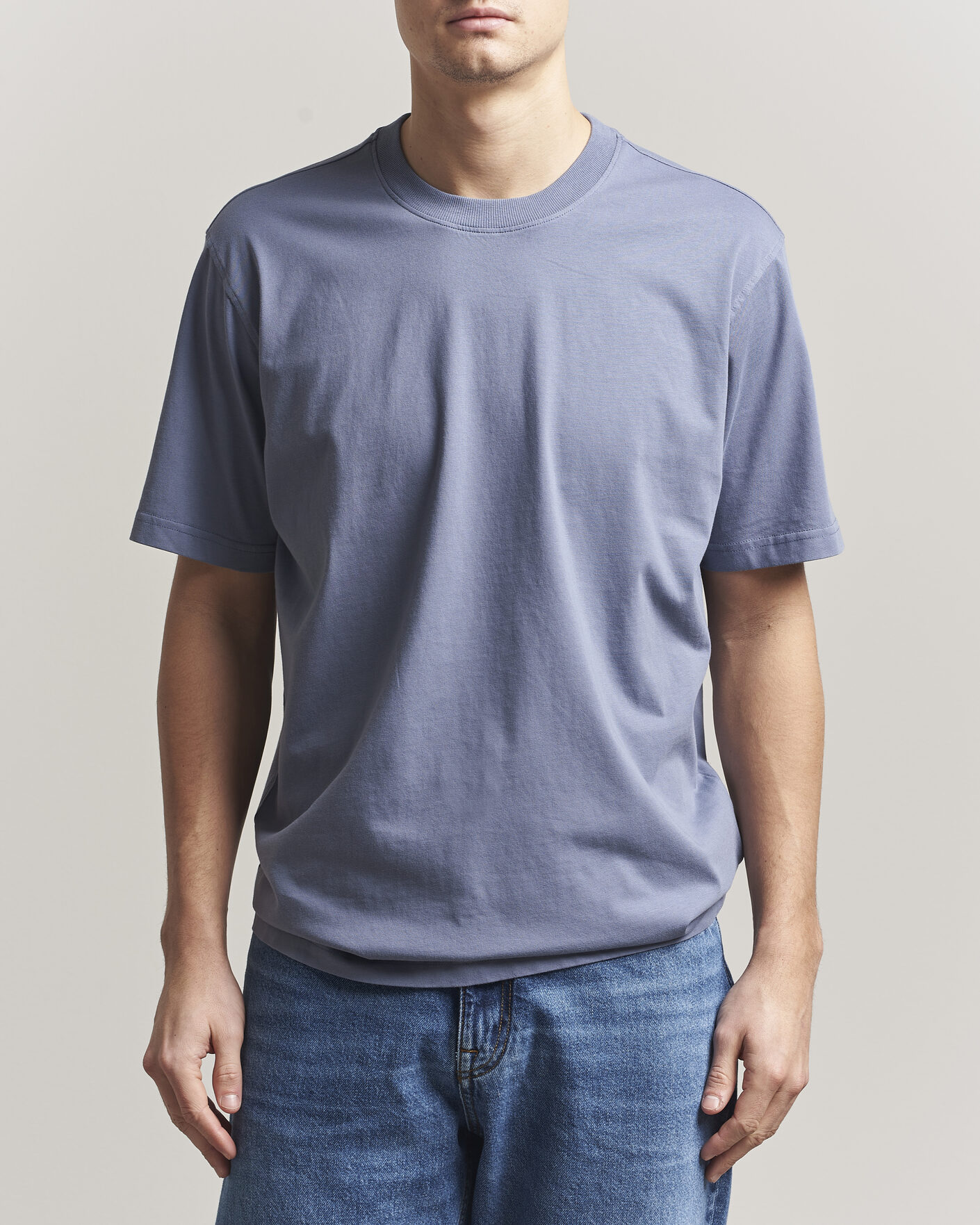Hombres | Camisetas | NN07 | Adam Pima Crew Neck T-Shirt Stone Blue