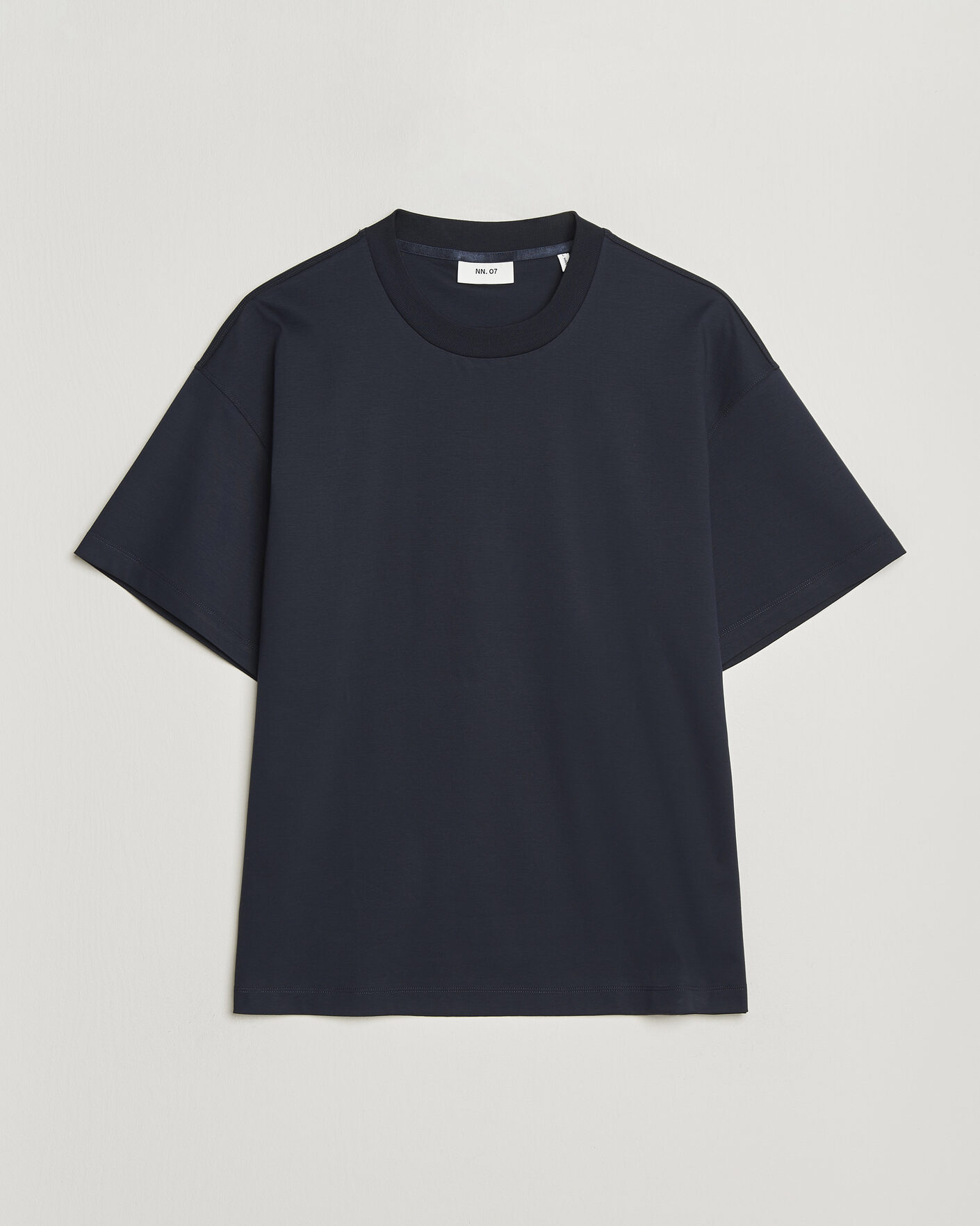 Hombres | Camisetas | NN07 | Lionel Mercerized Crew Neck T-Shirt Navy Blue