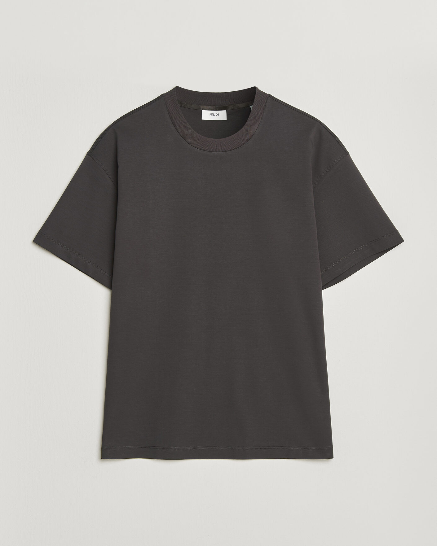 Hombres | Camisetas | NN07 | Lionel Mercerized Crew Neck T-Shirt Deep Truffle