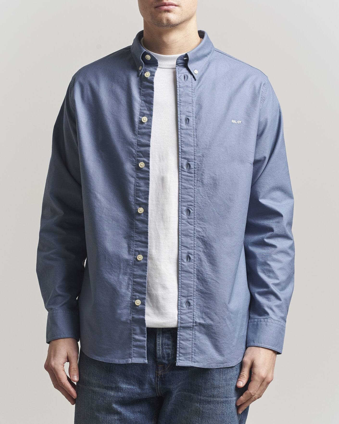 Hombres | Camisas | NN07 | Colby Oxford Shirt Stone Blue