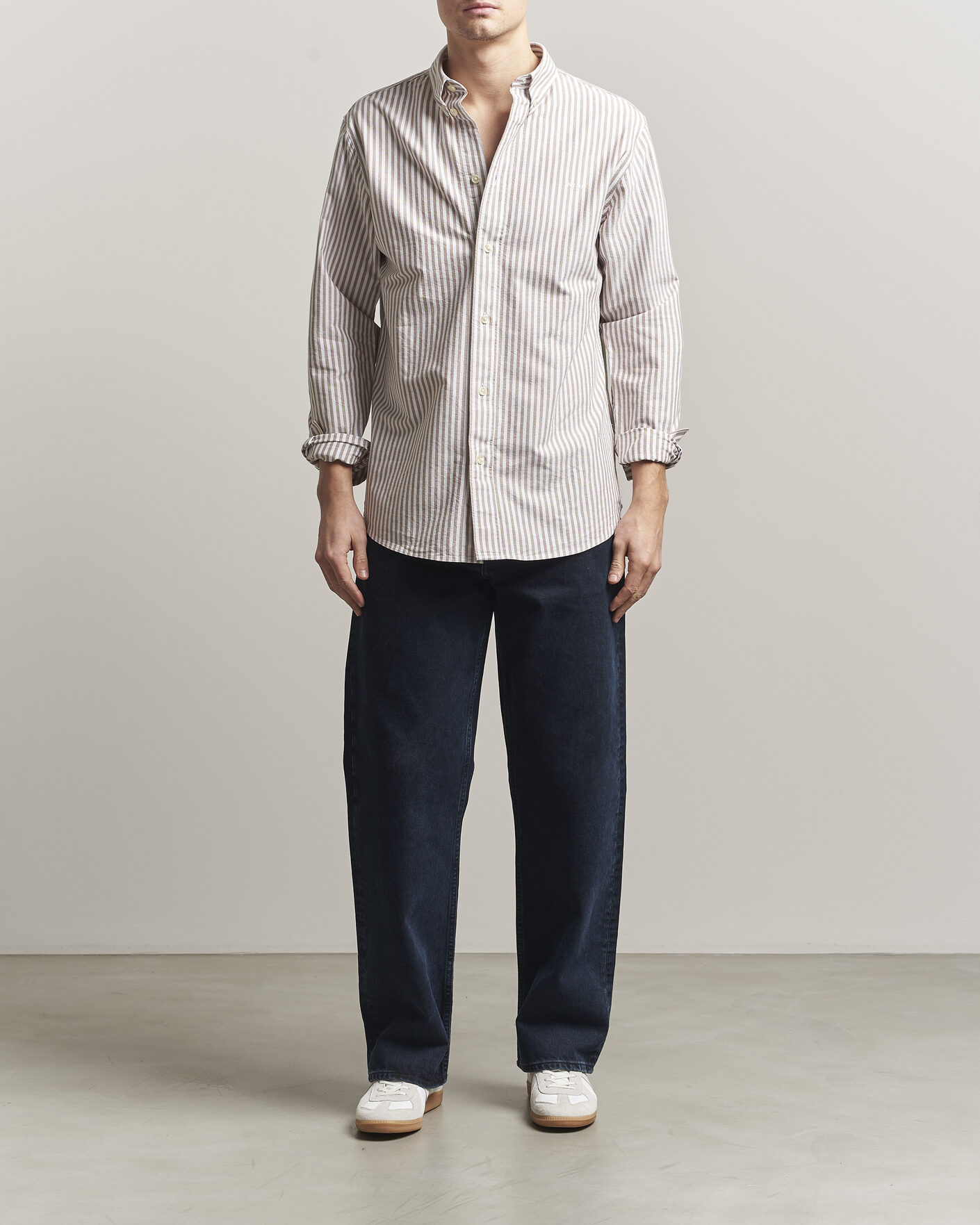 Hombres | Camisas | NN07 | Colby Oxford Shirt Terracotta/White