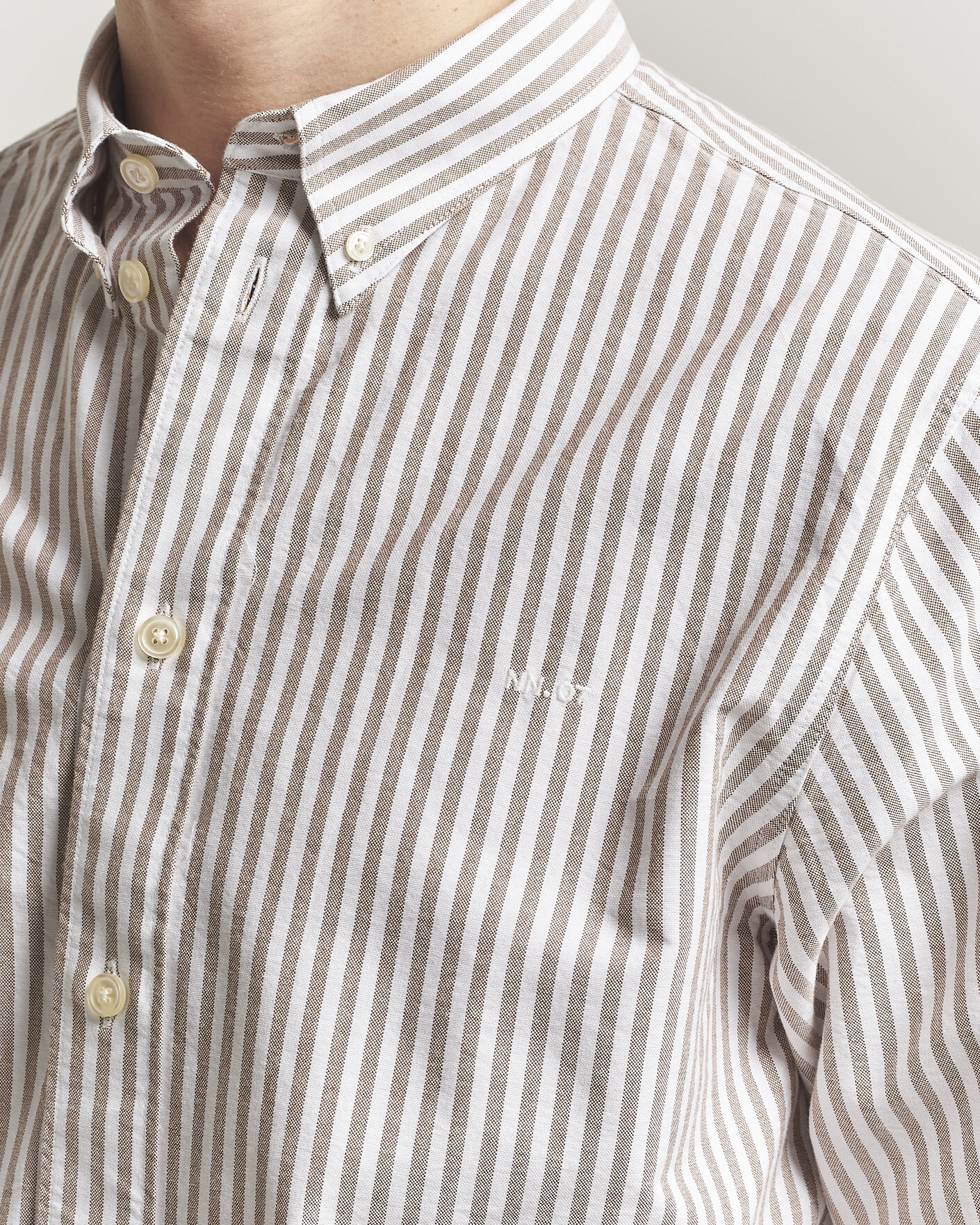 Hombres | Camisas | NN07 | Colby Oxford Shirt Terracotta/White