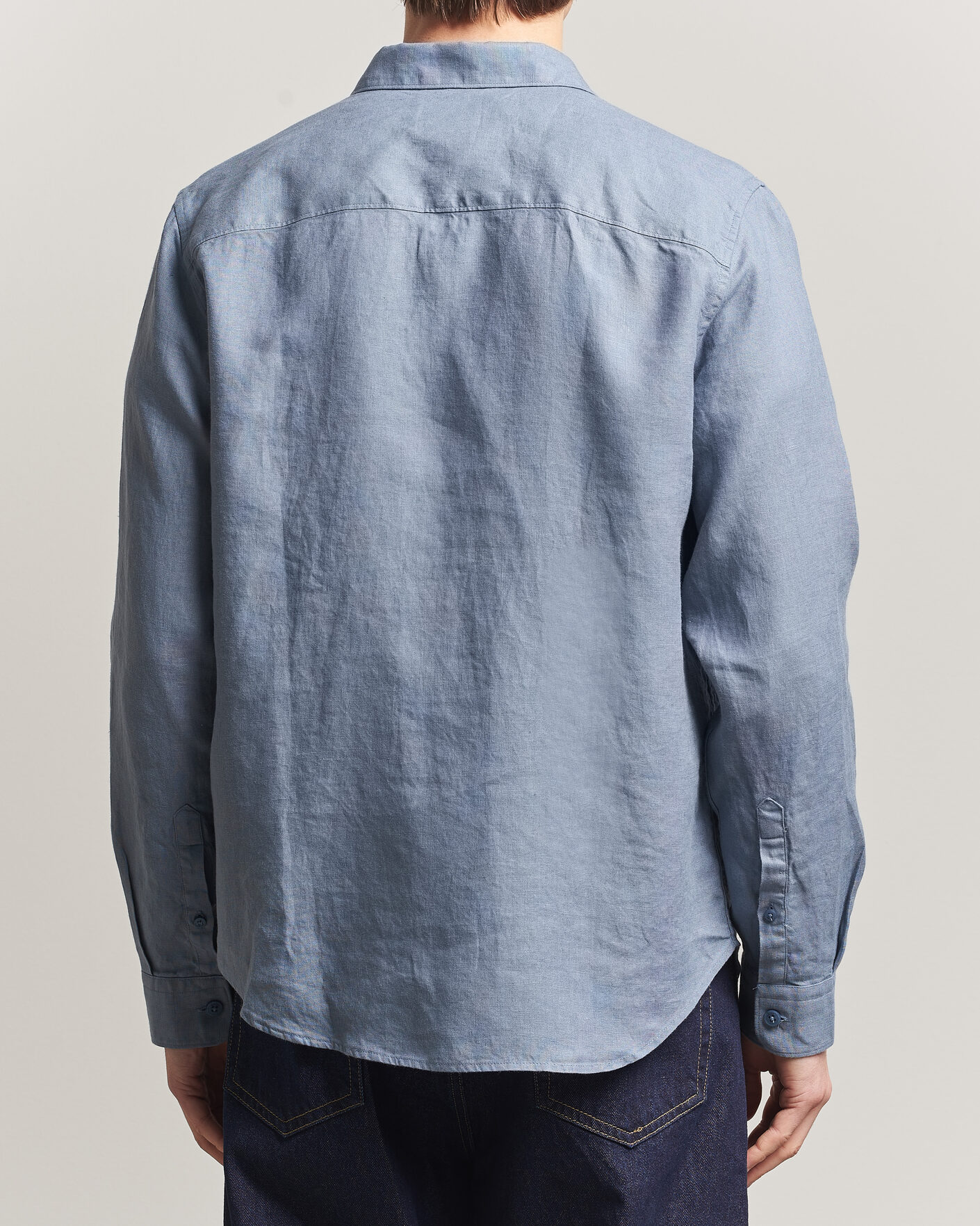 Hombres | Camisas | NN07 | Enzo Linen Shirt Stone Blue