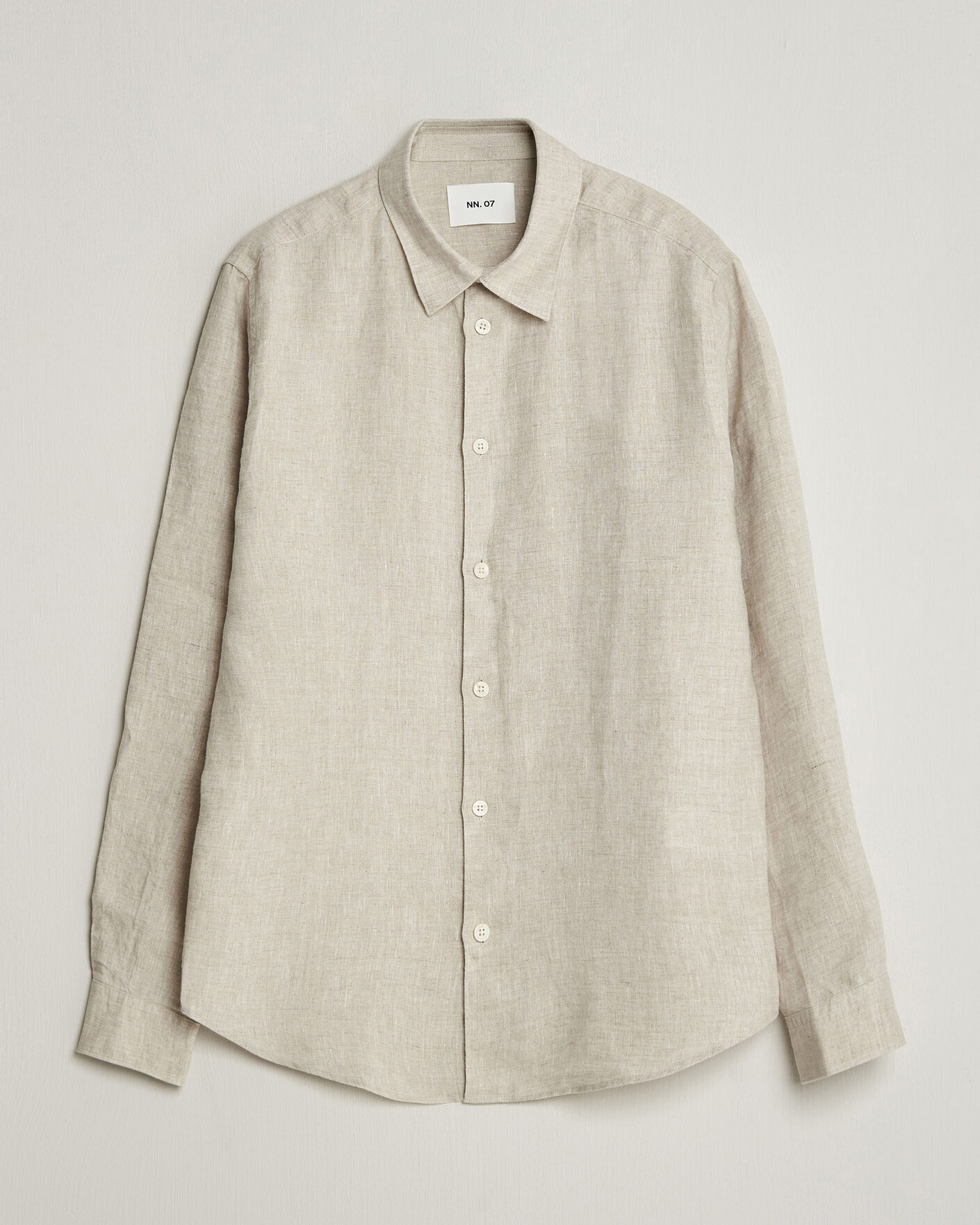 Hombres | Camisas | NN07 | Enzo Linen Shirt Oat