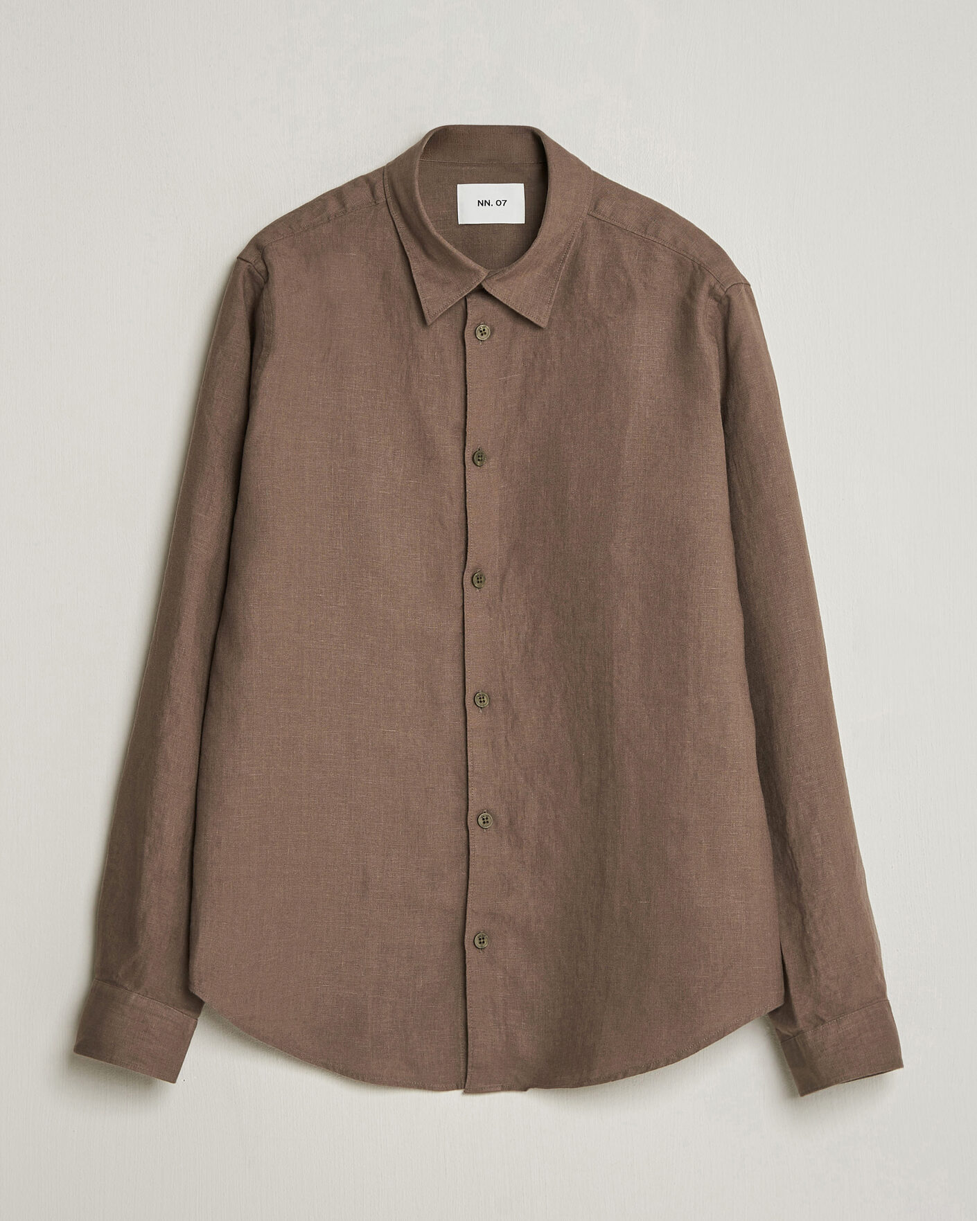Hombres | Camisas | NN07 | Enzo Linen Shirt Mable Husk