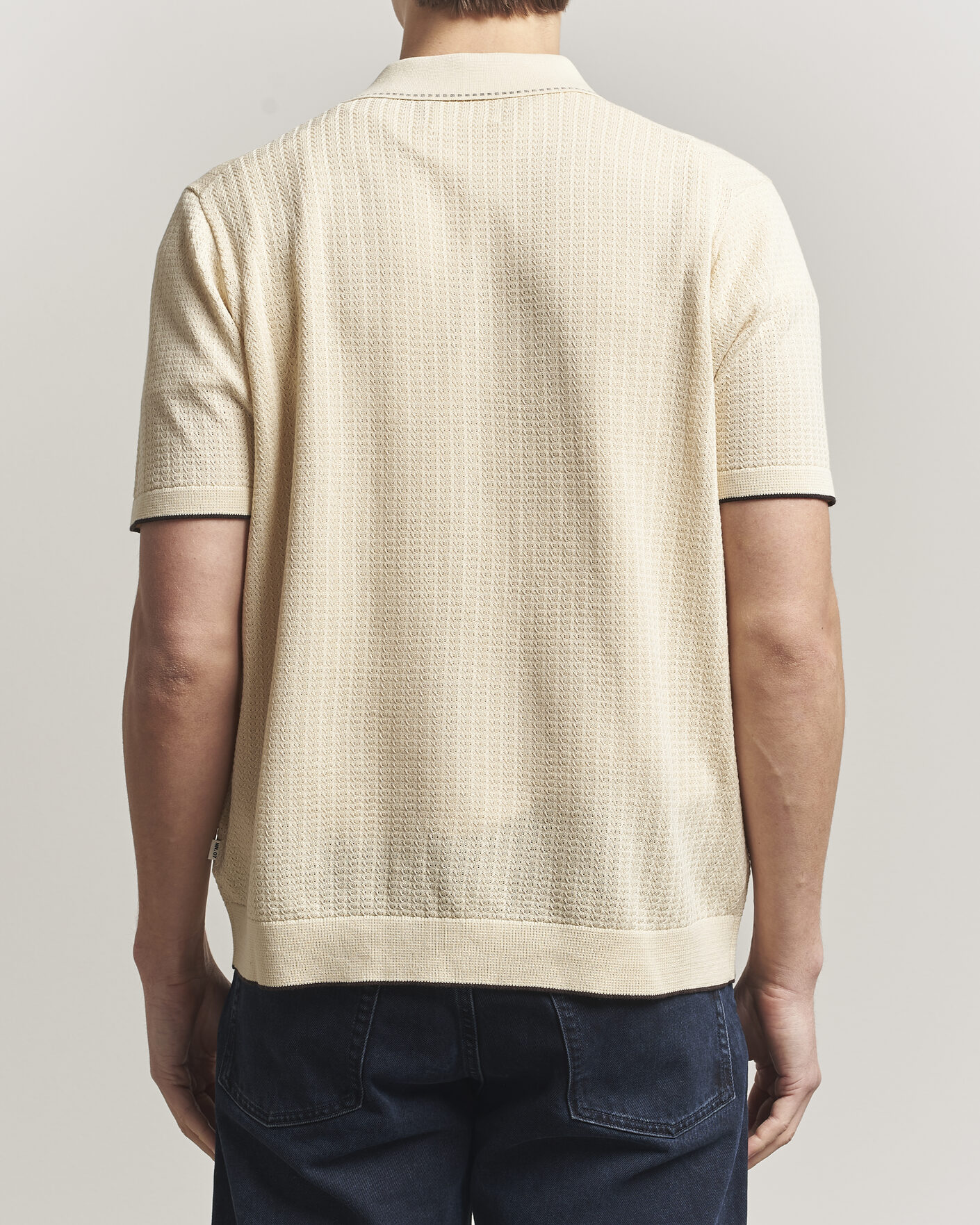 Hombres | Camisas | NN07 | Nalo Knitted Short Sleeve Shirt Ivory