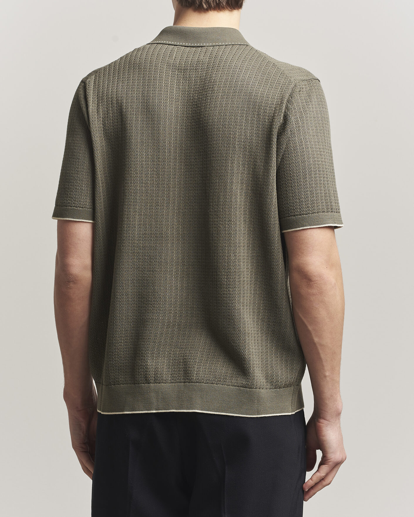Hombres | Camisas | NN07 | Nalo Knitted Short Sleeve Shirt Capers Green