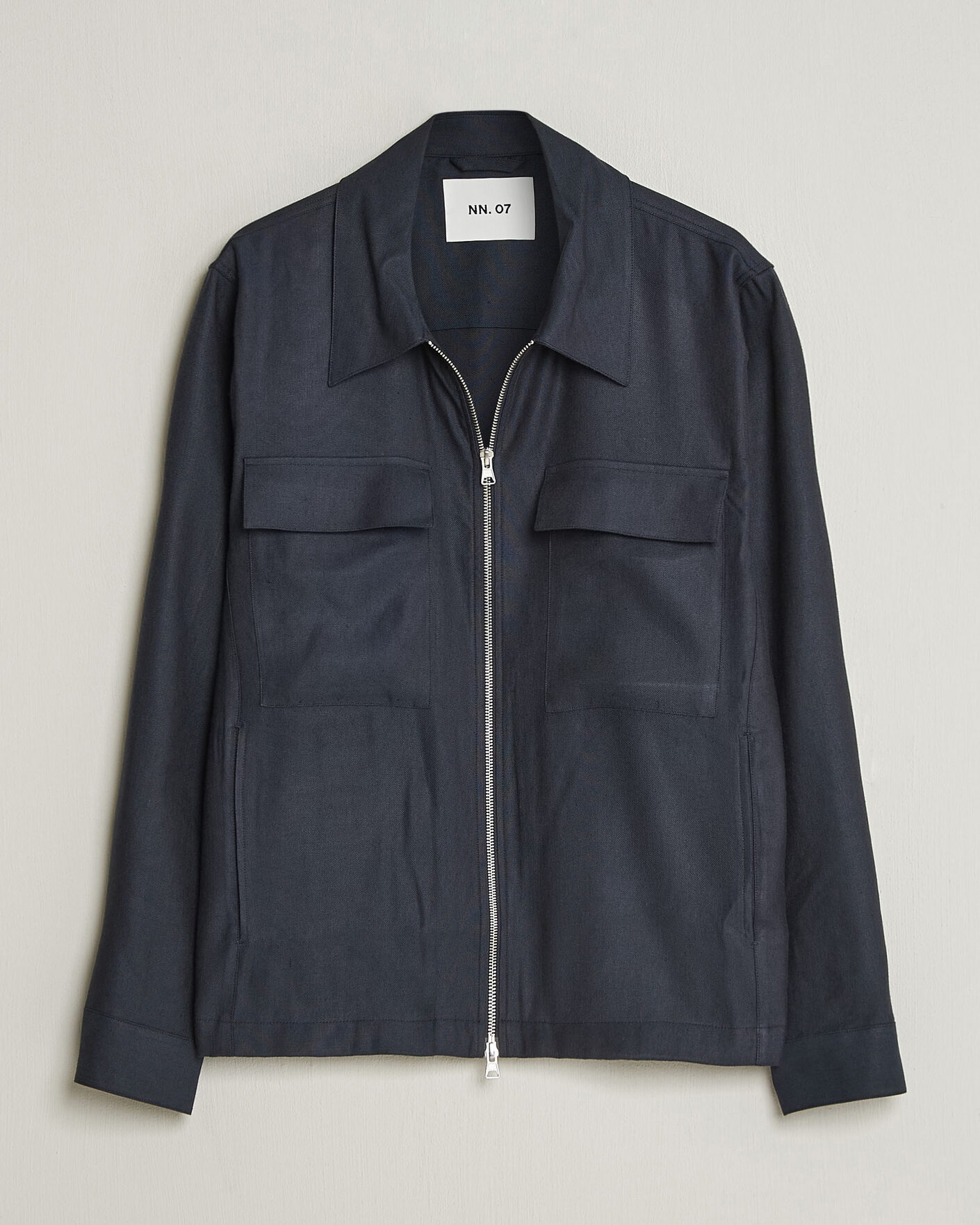 Hombres | Camisas | NN07 | Alban Linen/Viscose Overshirt Deep Navy