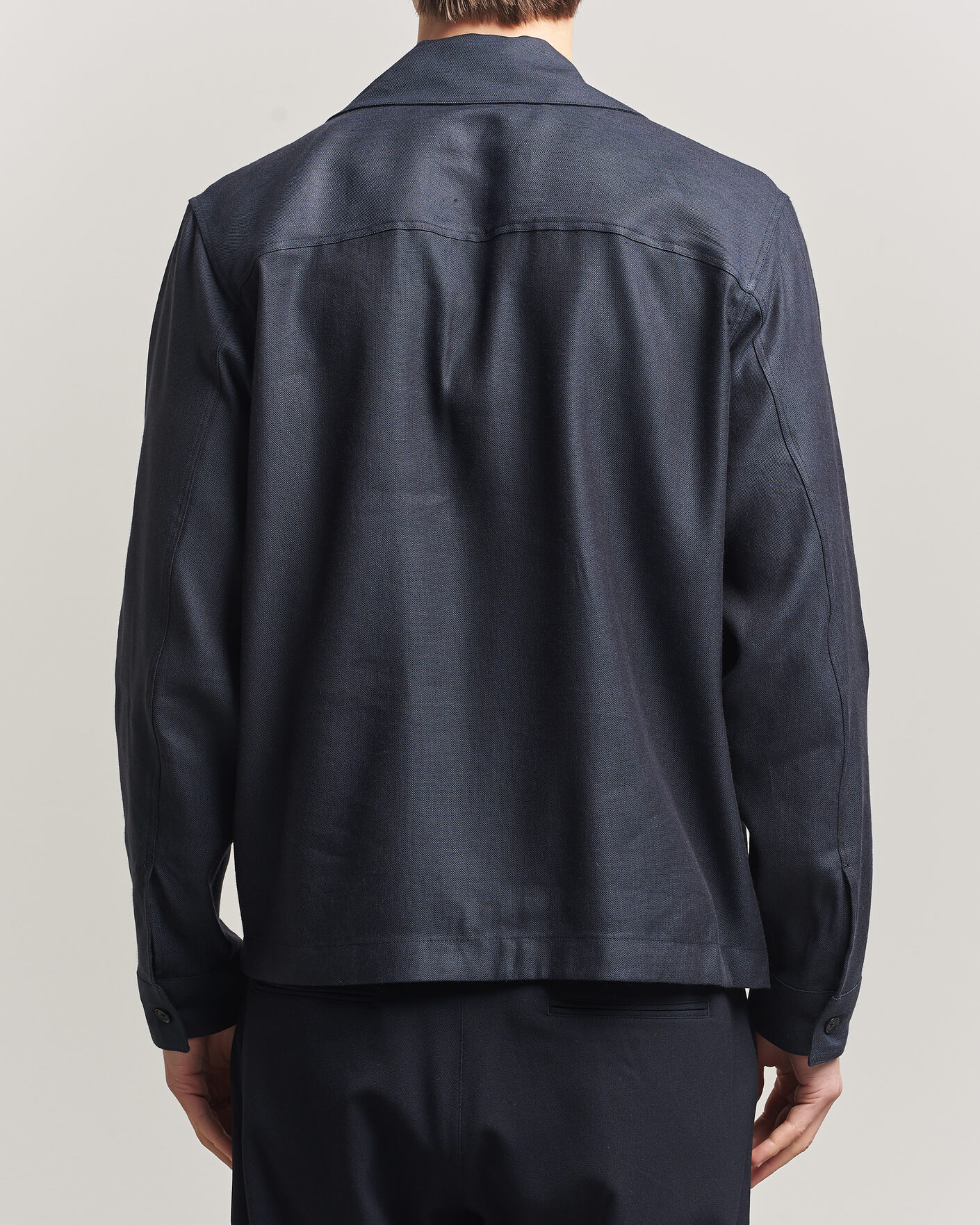 Hombres | Camisas | NN07 | Alban Linen/Viscose Overshirt Deep Navy