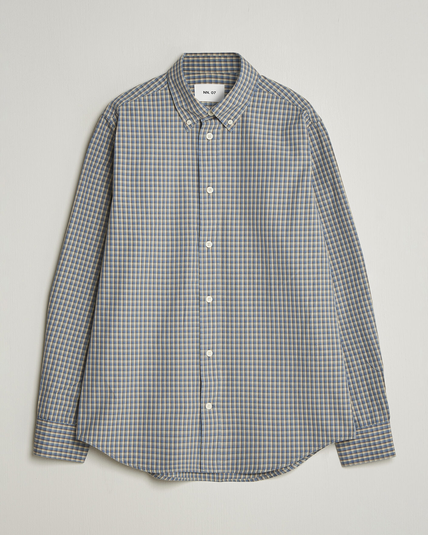 Hombres | Camisas | NN07 | Colby Brushed Cotton Shirt Blue Check