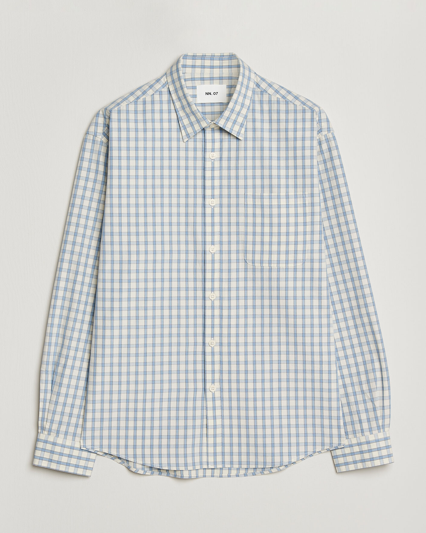 Hombres | Camisas | NN07 | Deon Brushed Cotton Shirt Ecru Check