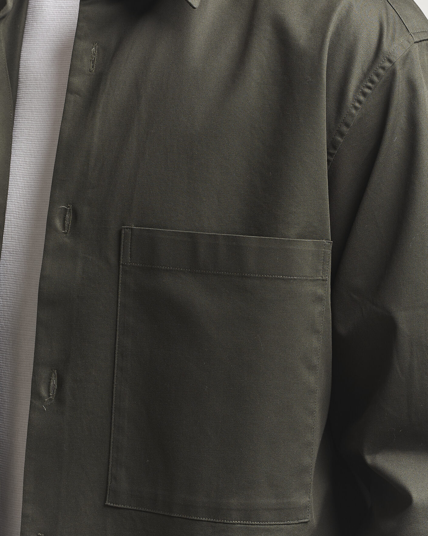 Hombres | Camisas | NN07 | Freddy Cotton Overshirt Dark Army