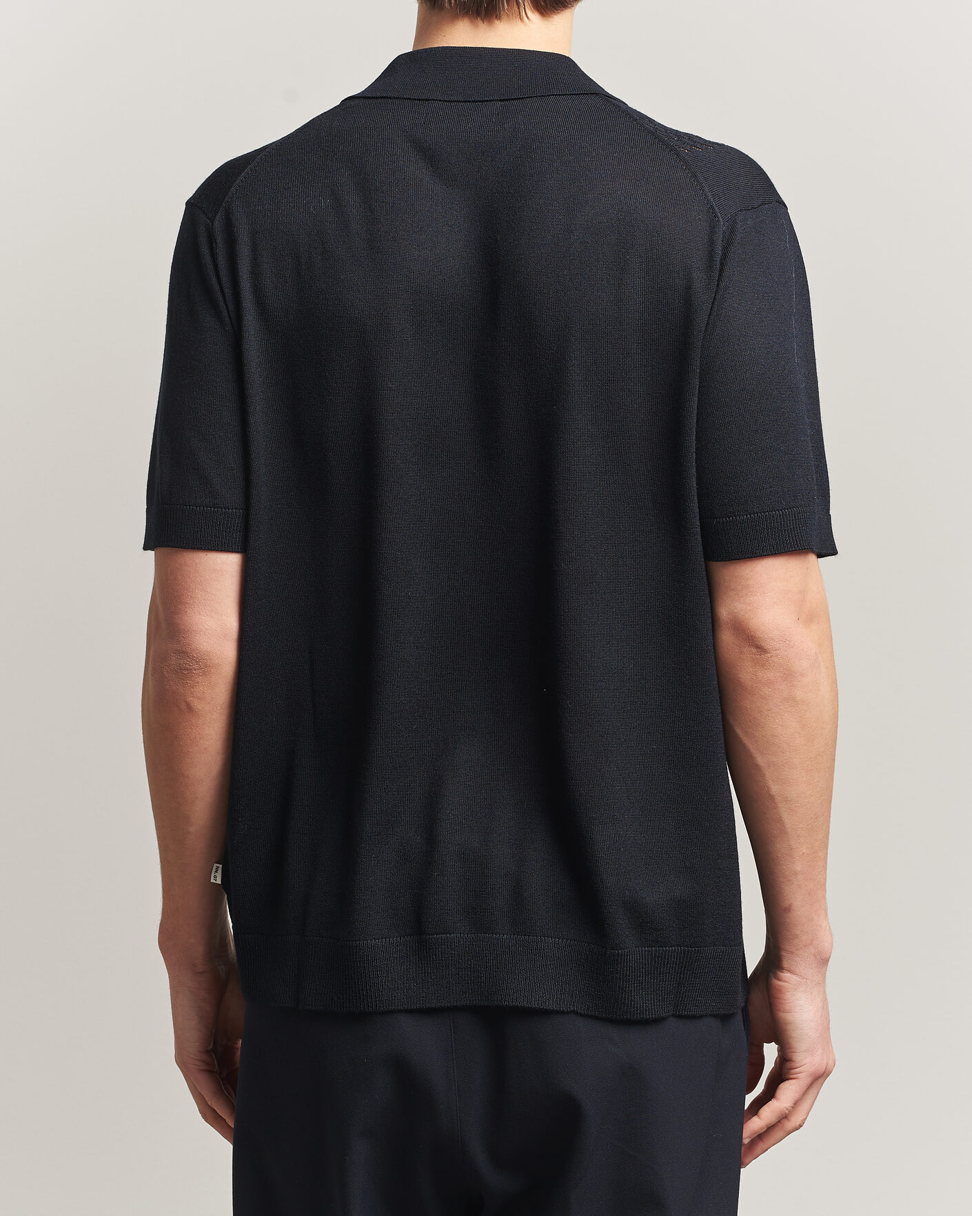 Hombres | Camisas | NN07 | Thor Knitted Short Sleeve Shirt Deep Navy