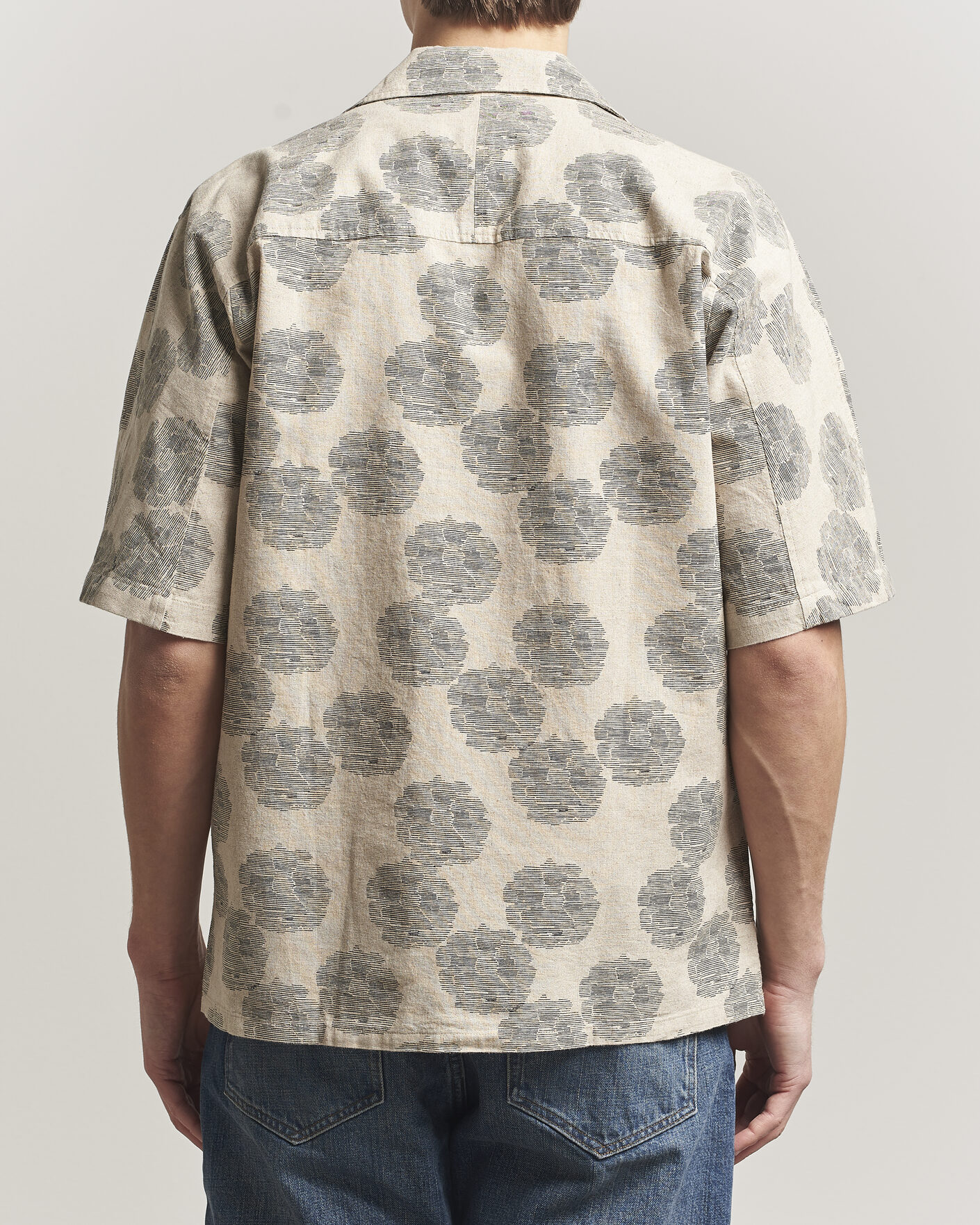 Hombres | Camisas | NN07 | Ole Printed Short Sleeve Shirt Oatmeal
