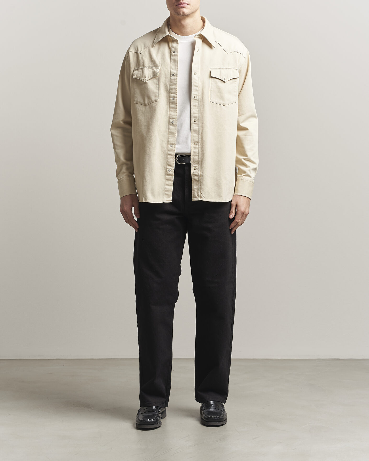 Hombres | Camisas | NN07 | Ricky Western Denim Shirt Ivory