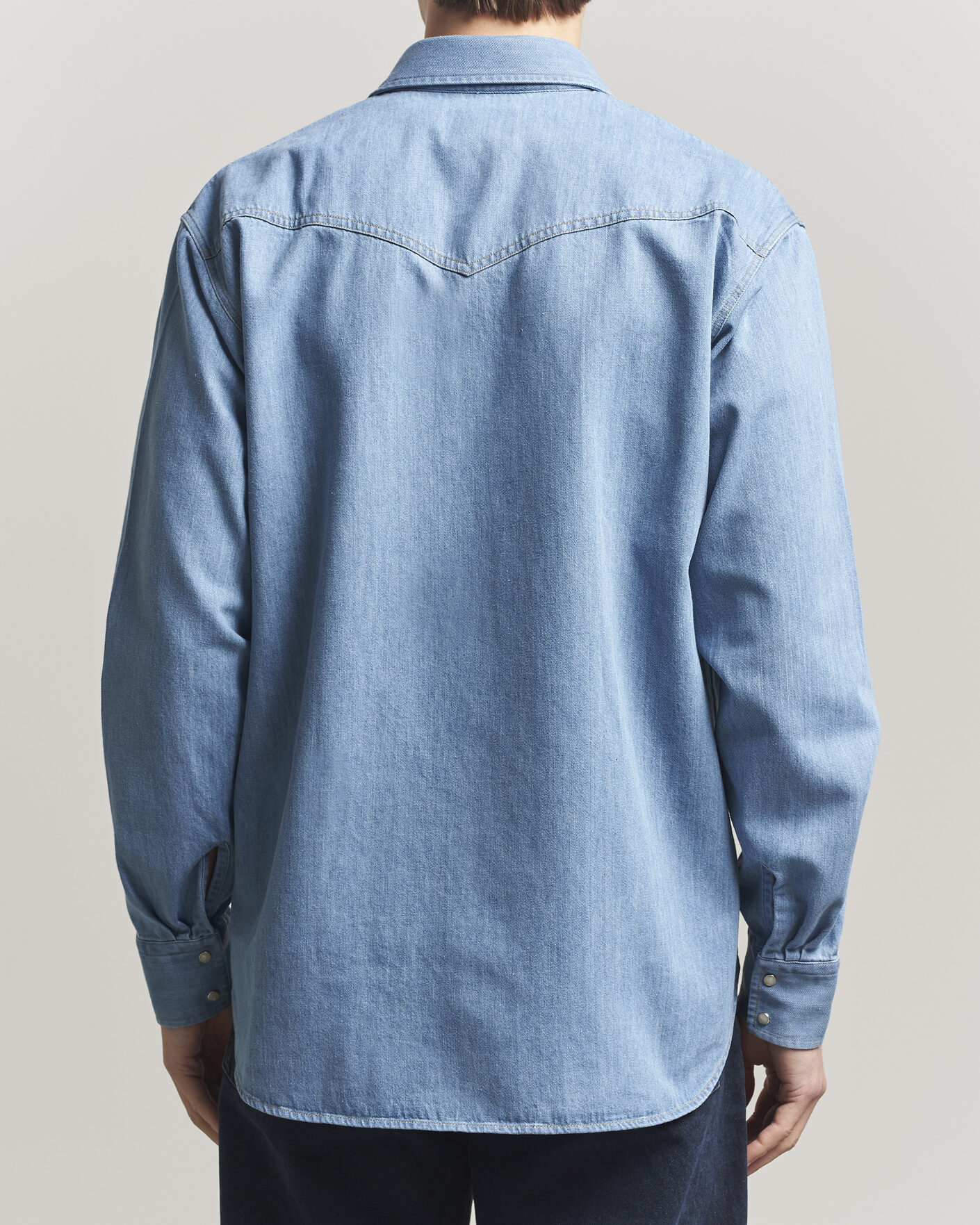 Hombres | Camisas | NN07 | Ricky Western Denim Shirt Light Indigo
