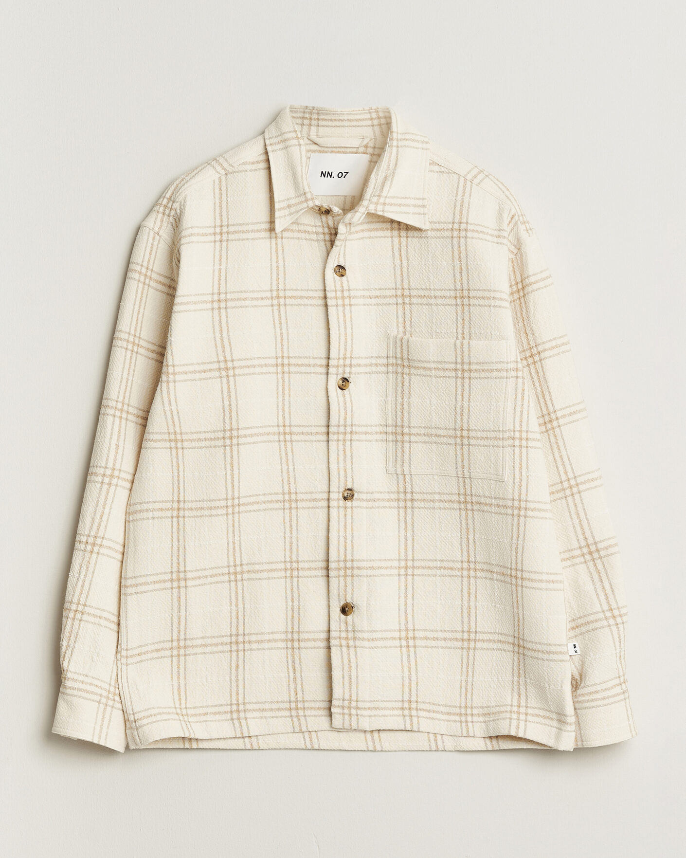 Hombres | Camisas | NN07 | Adwin Checked Overshirt Ivory