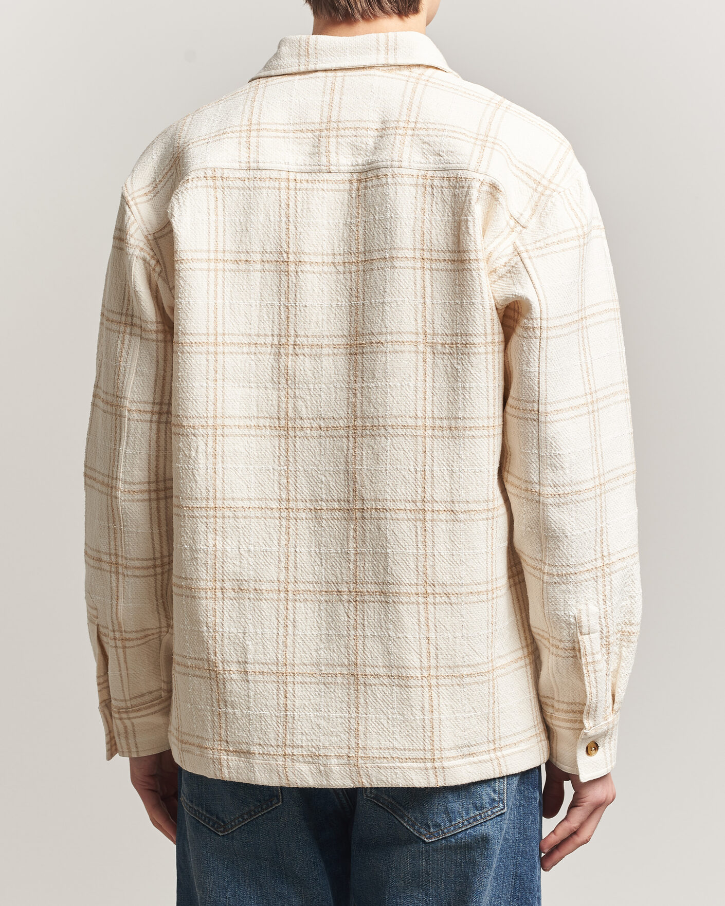 Hombres | Camisas | NN07 | Adwin Checked Overshirt Ivory