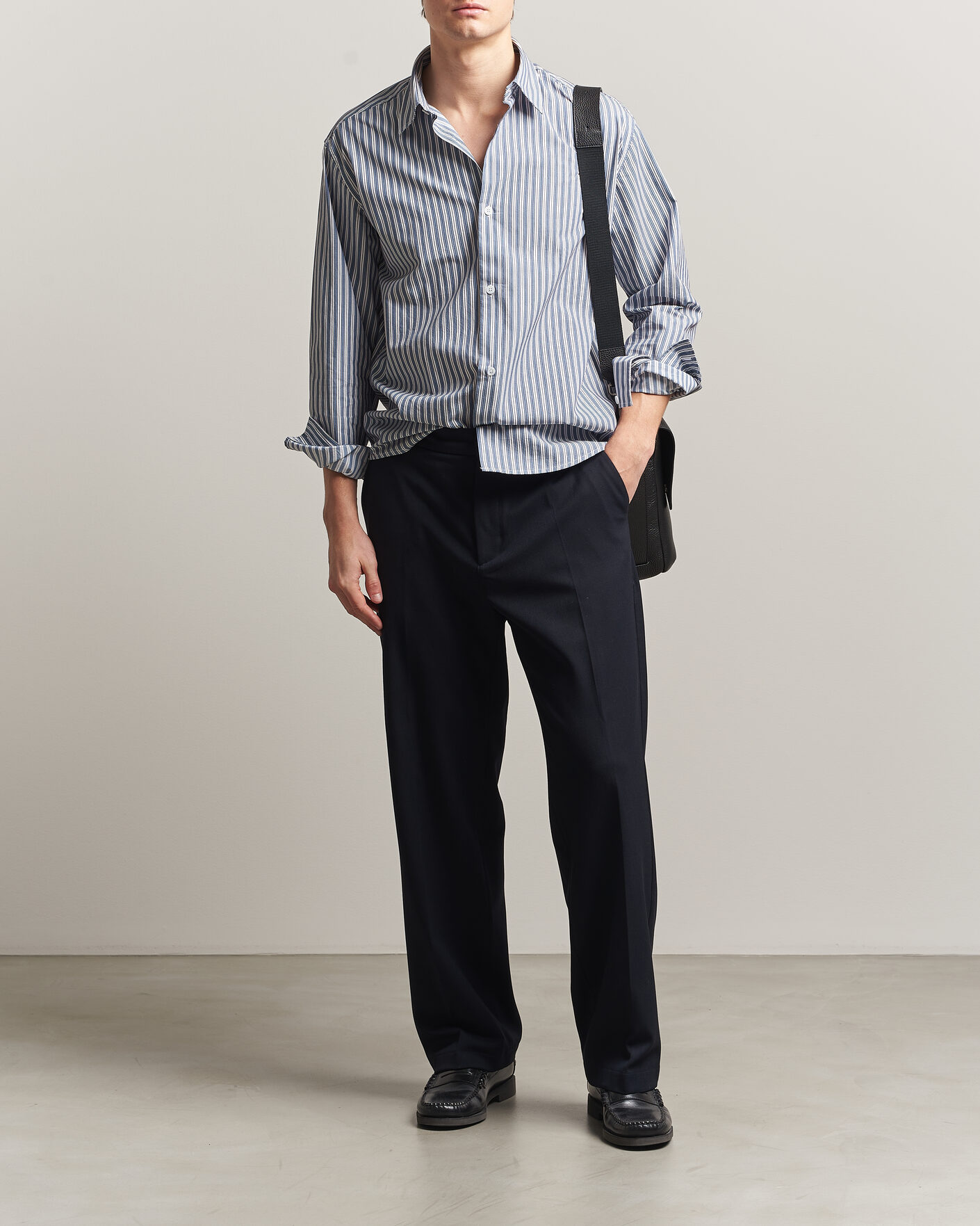 Hombres | Camisas | NN07 | Freddy Striped Shirt Sea Spray Green