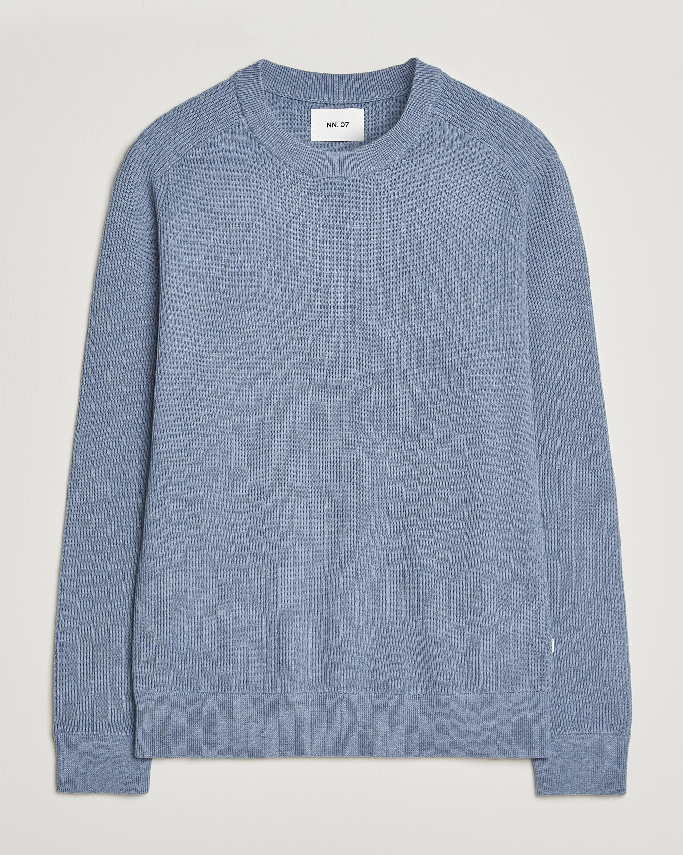 Hombres | Jerséis y prendas de punto | NN07 | Kevin Cotton Knitted Sweater Stone Blue
