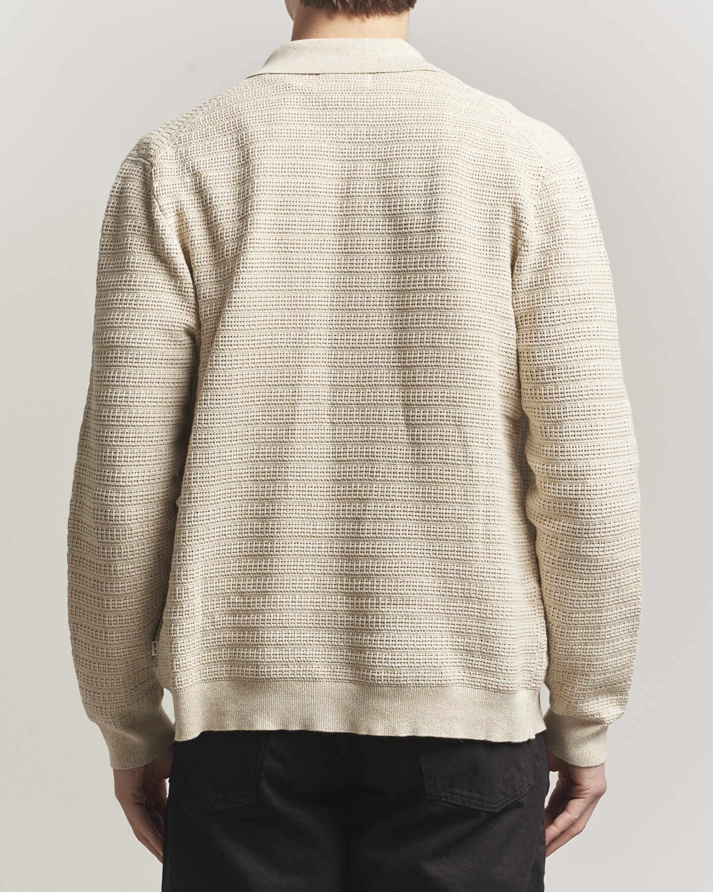 Hombres | Jerséis y prendas de punto | NN07 | Gustav Knitted Full Zip Ivory