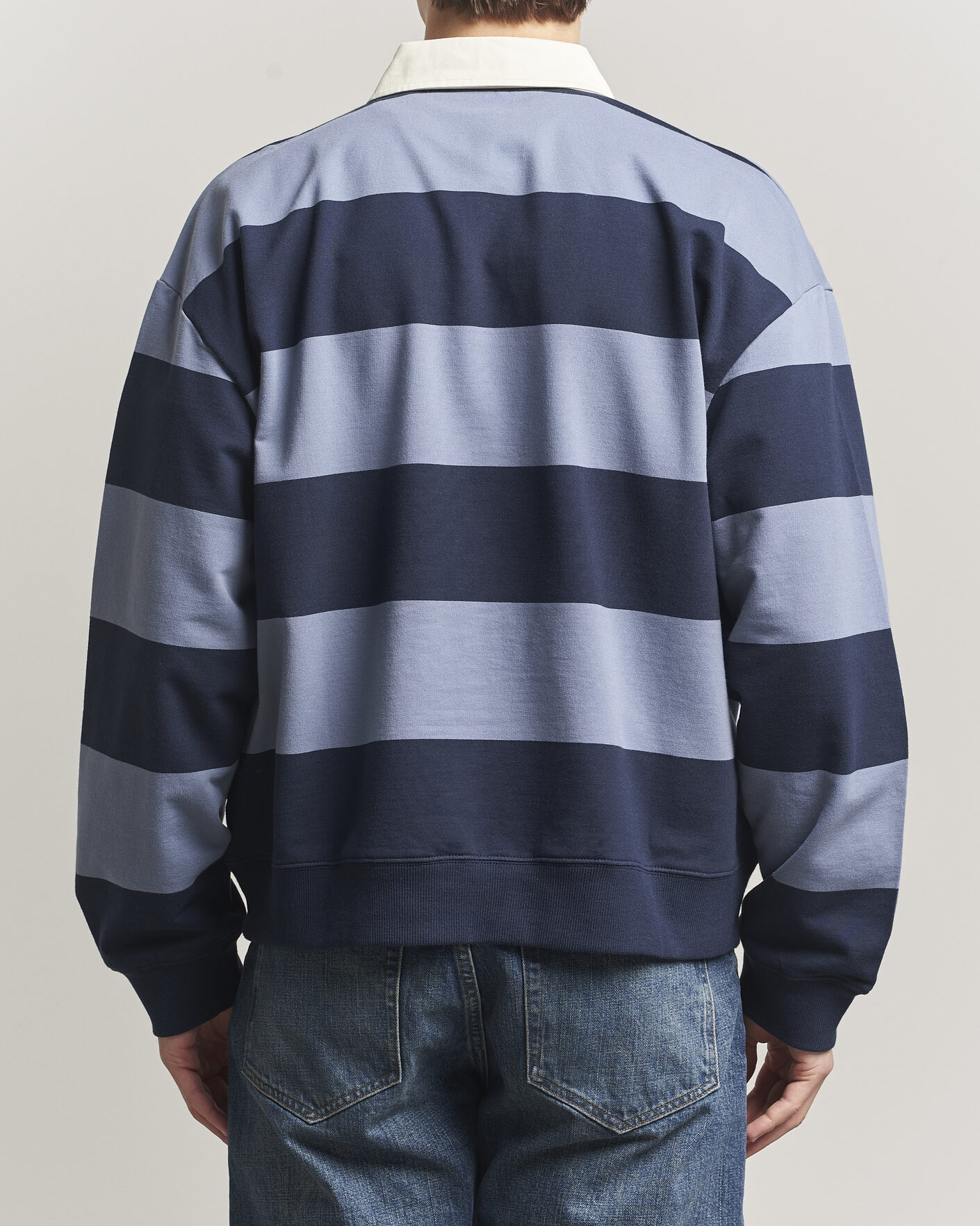 Hombres | Jerséis y prendas de punto | NN07 | David Rugby Sweater Blue Stripe