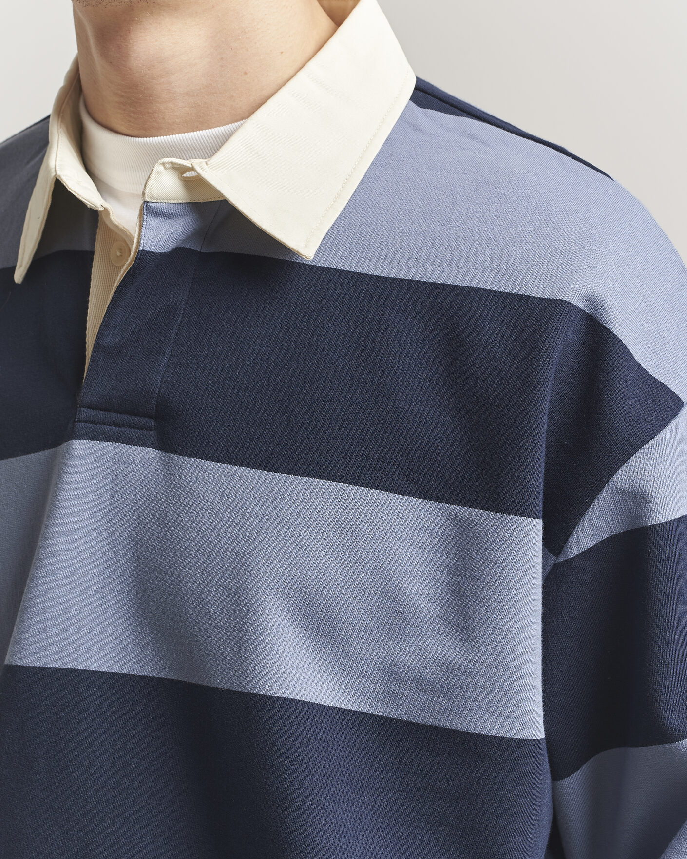 Hombres | Jerséis y prendas de punto | NN07 | David Rugby Sweater Blue Stripe