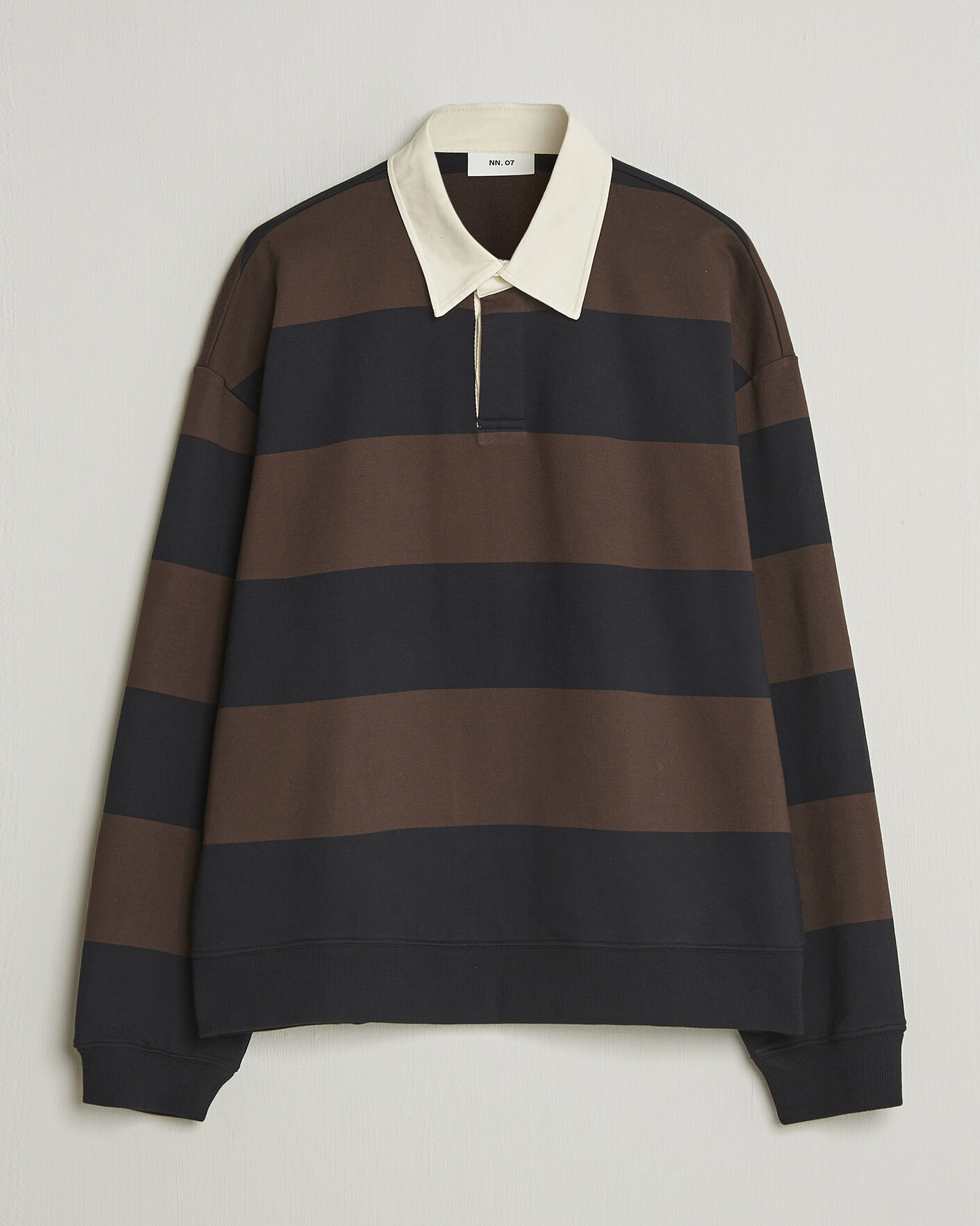 Hombres | Jerséis y prendas de punto | NN07 | David Rugby Sweater Brown Stripe