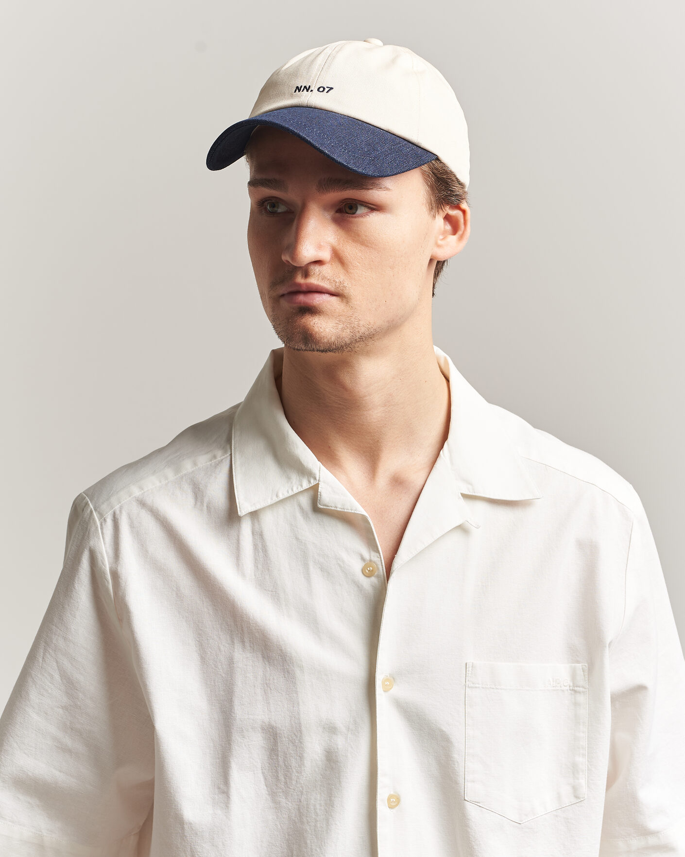 Hombres | Sombreros y gorras | NN07 | Logo Cap Raw Indigo